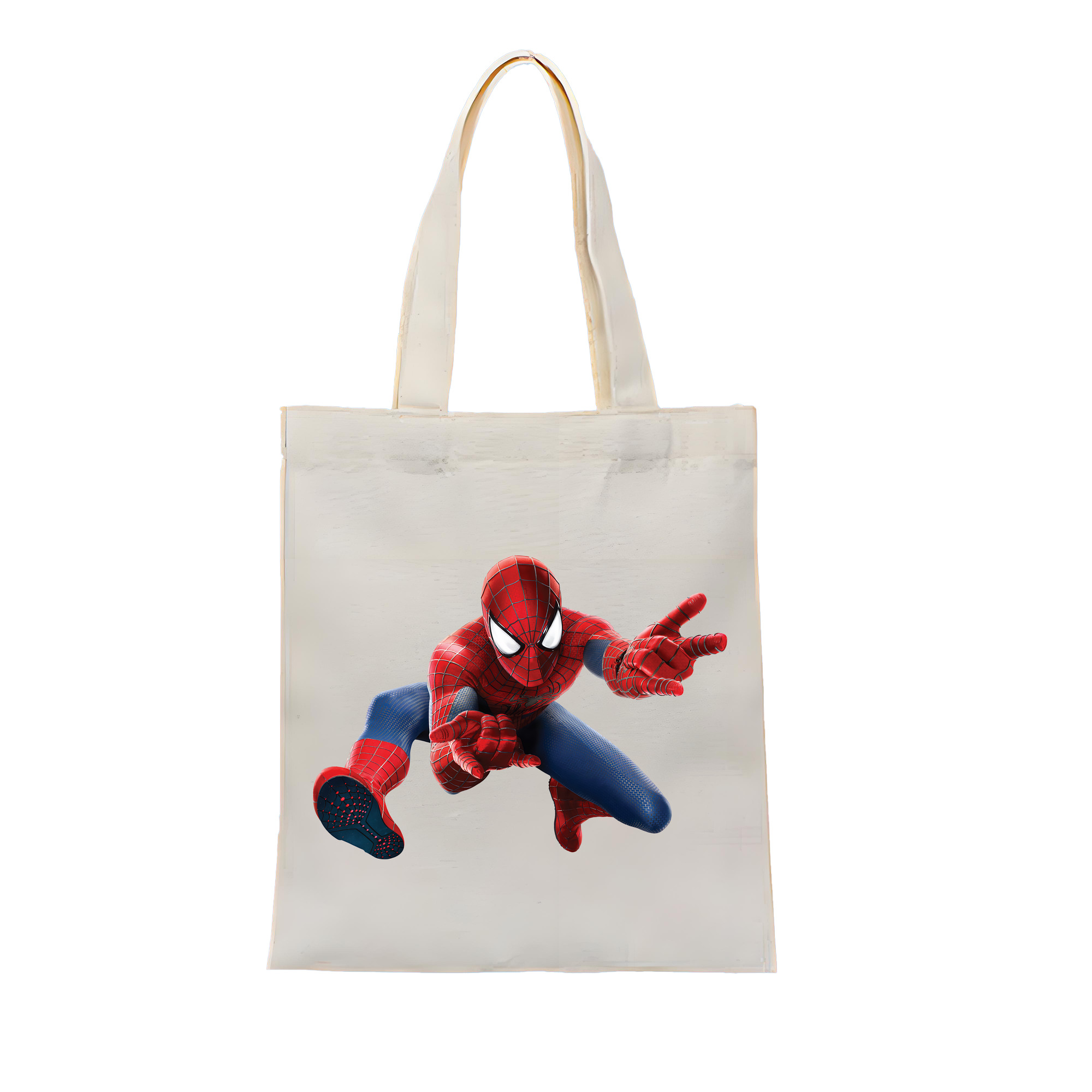 （画像用） Spider Man スパイダーマン 縦型キャンバス生地手提げバッグ　トートバッグ