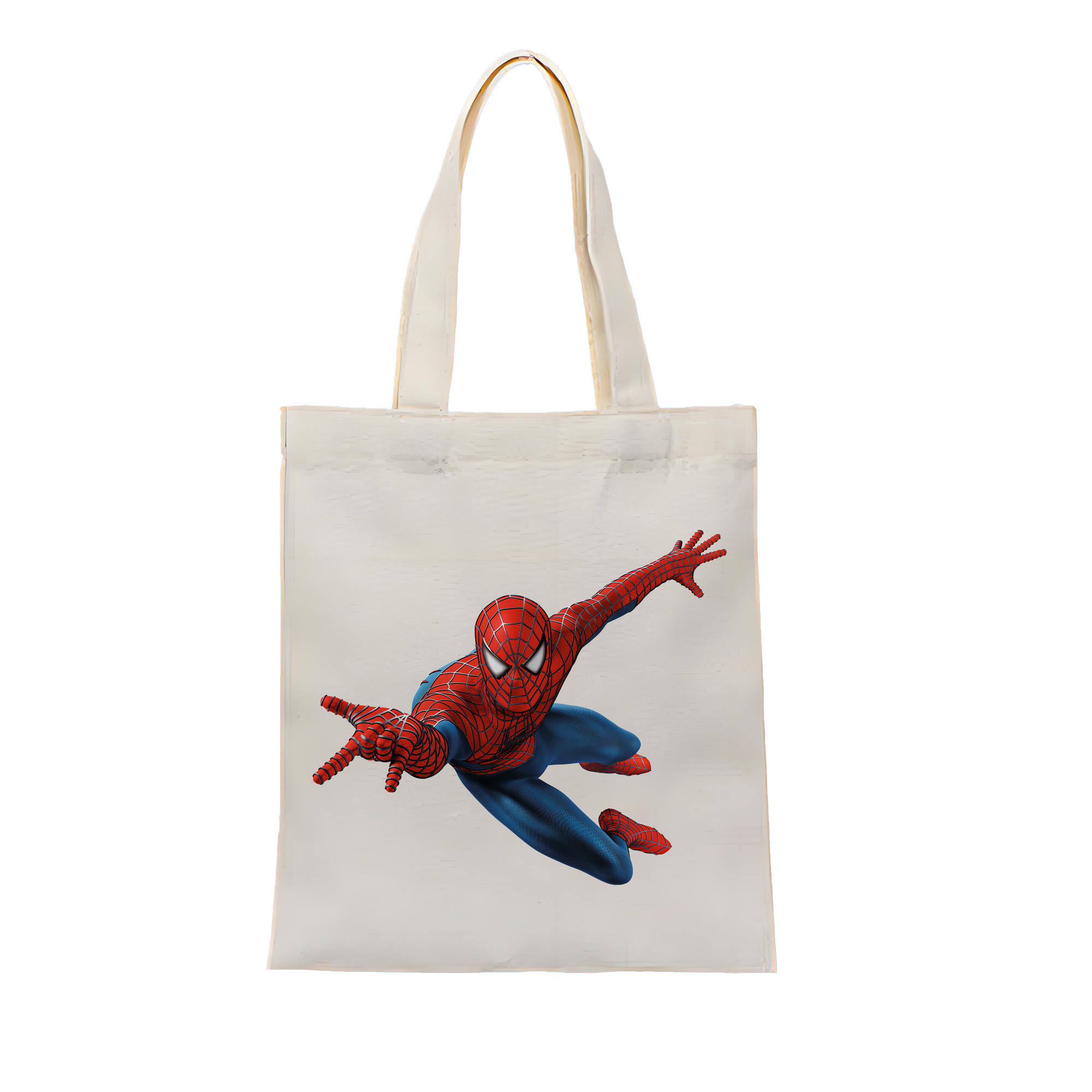 （画像用） Spider Man スパイダーマン 縦型キャンバス生地手提げバッグ　トートバッグ