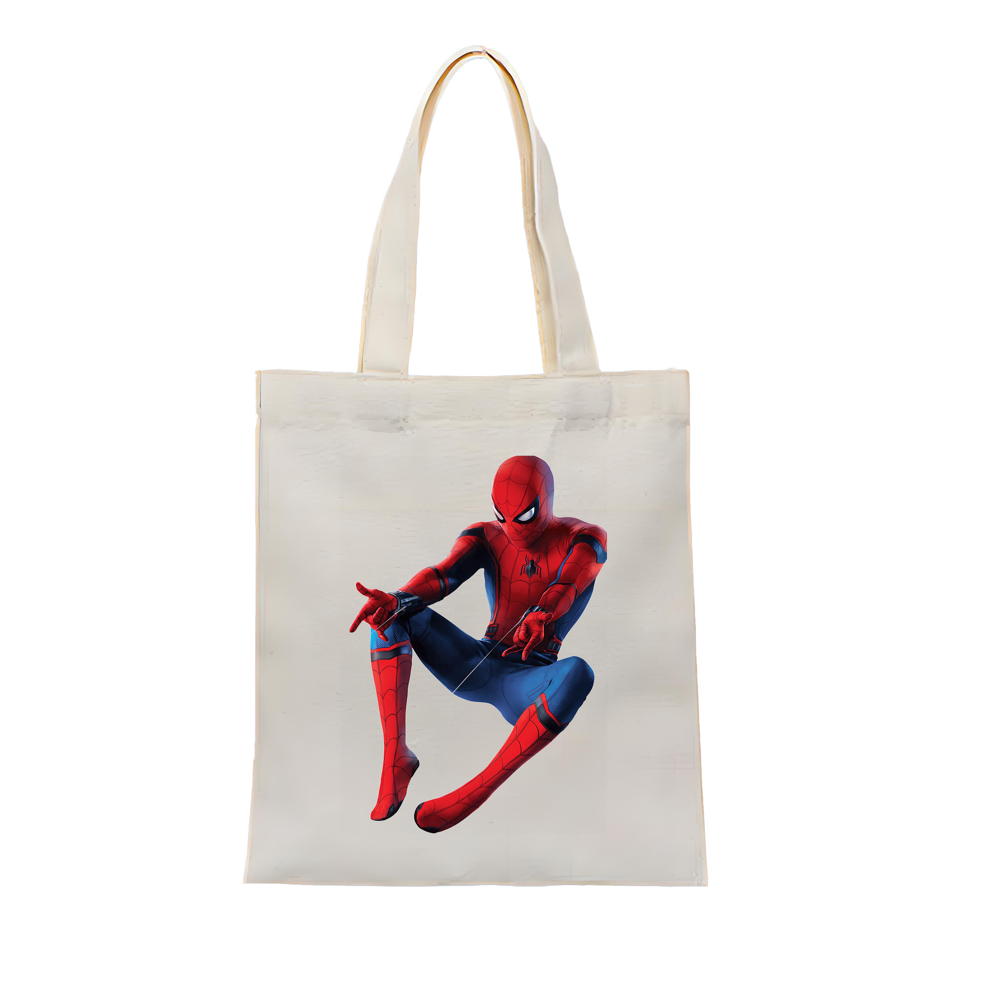 （画像用） Spider Man スパイダーマン 縦型キャンバス生地手提げバッグ　トートバッグ