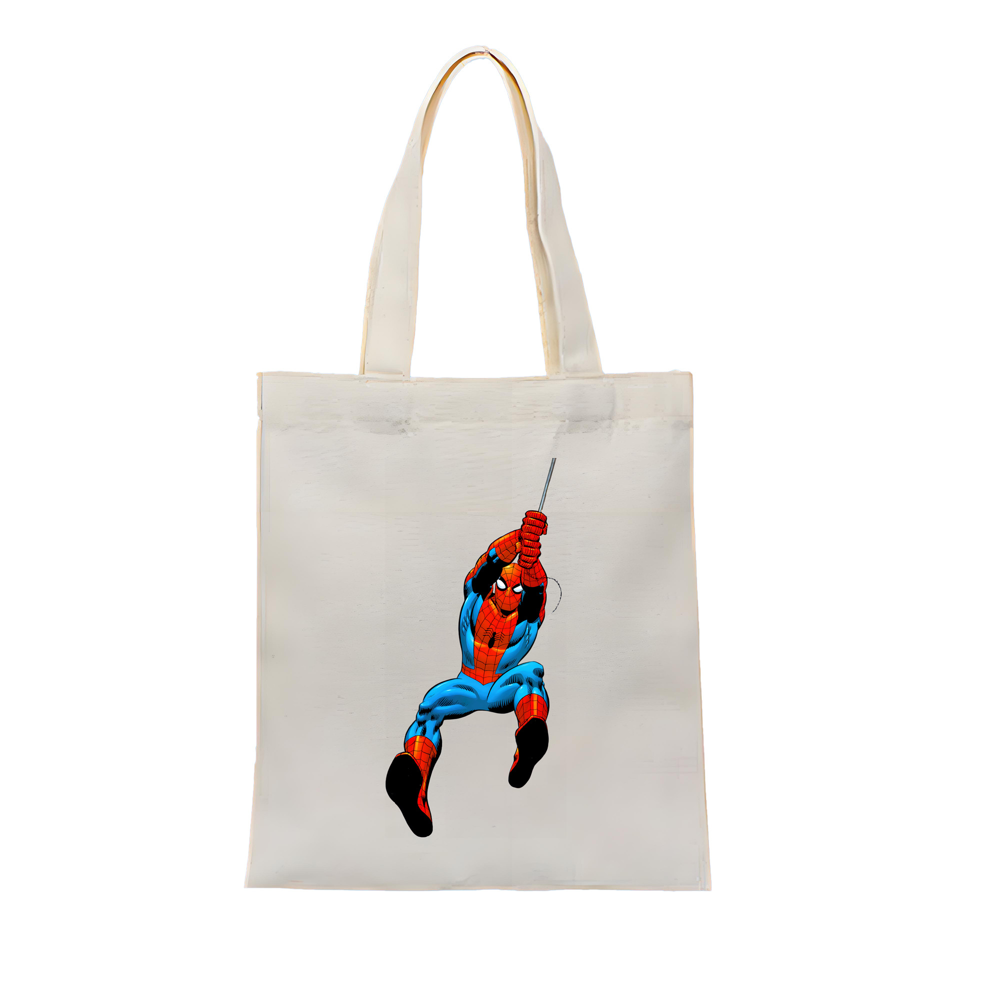 （画像用） Spider Man スパイダーマン 縦型キャンバス生地手提げバッグ　トートバッグ