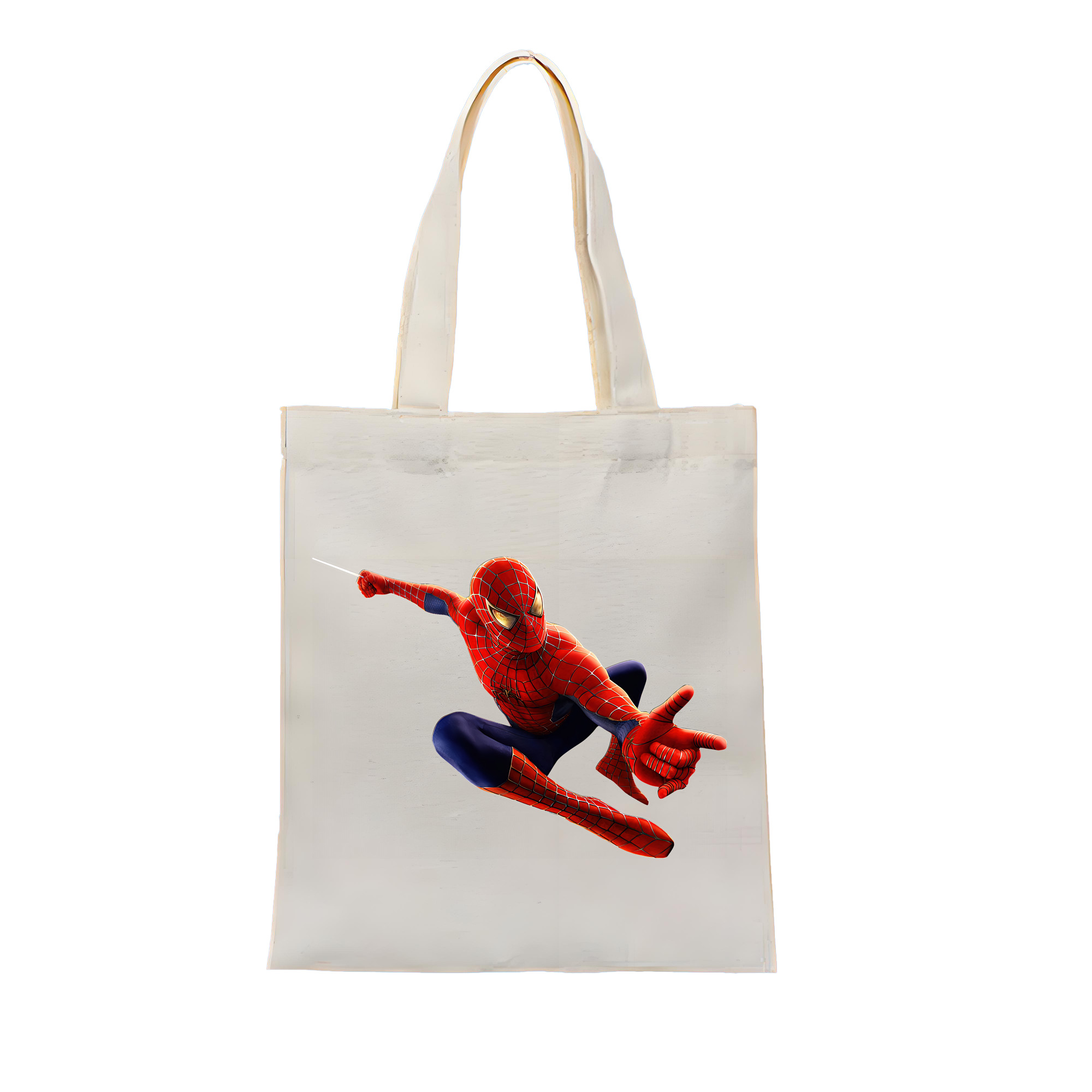 （画像用） Spider Man スパイダーマン 縦型キャンバス生地手提げバッグ　トートバッグ