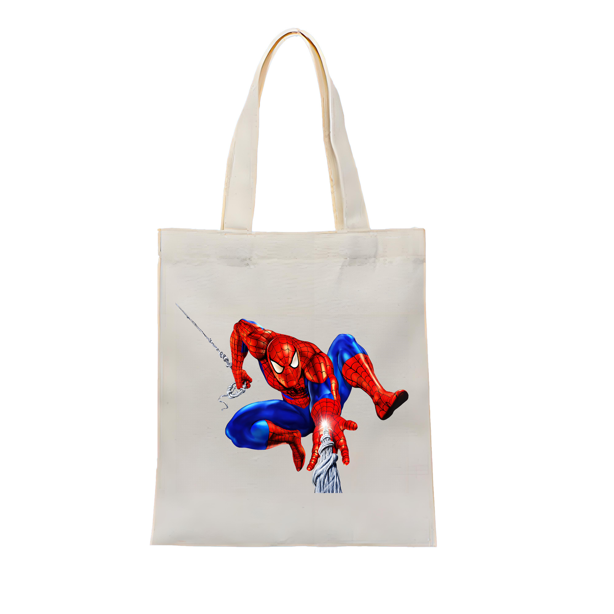 （画像用） Spider Man スパイダーマン 縦型キャンバス生地手提げバッグ　トートバッグ