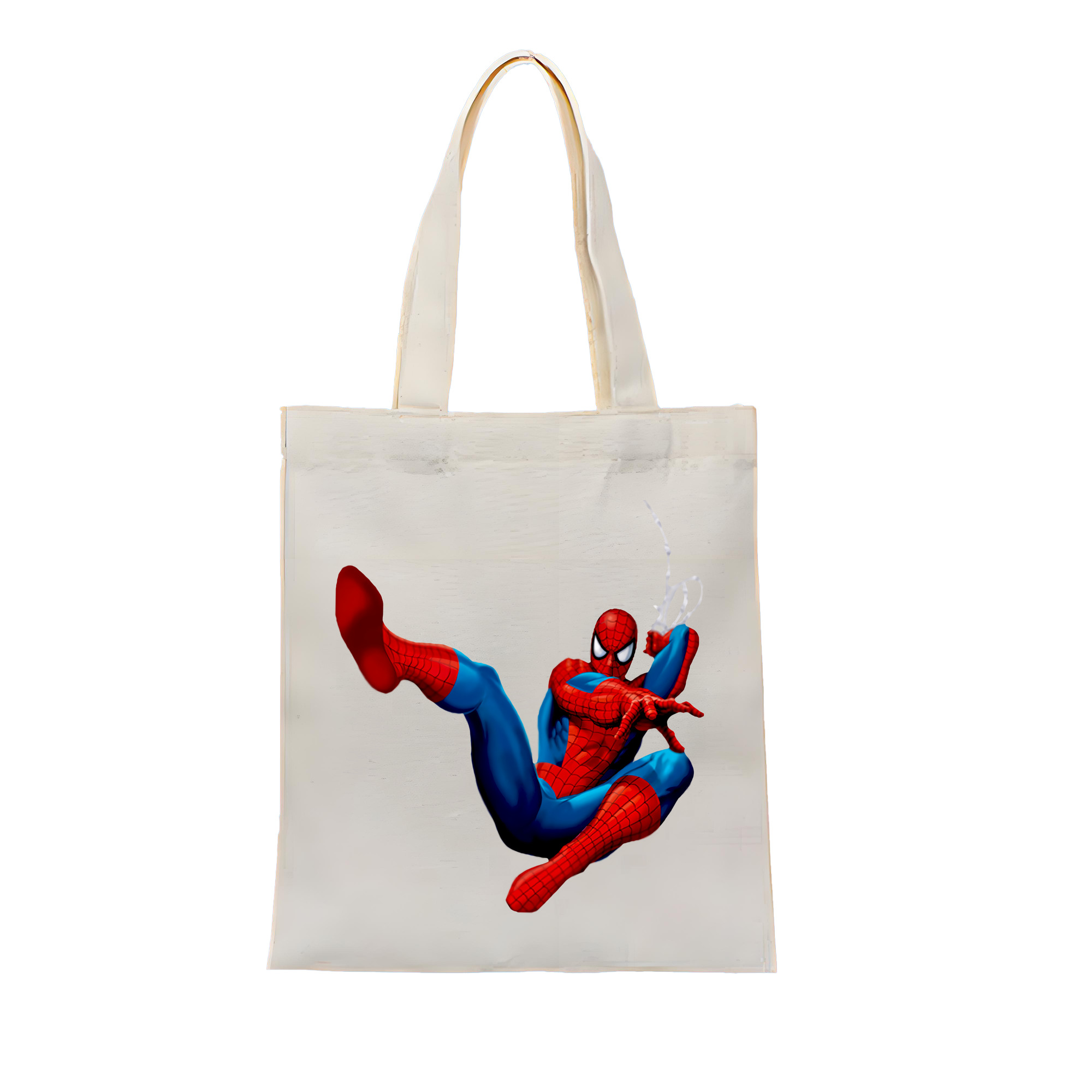 （画像用） Spider Man スパイダーマン 縦型キャンバス生地手提げバッグ　トートバッグ