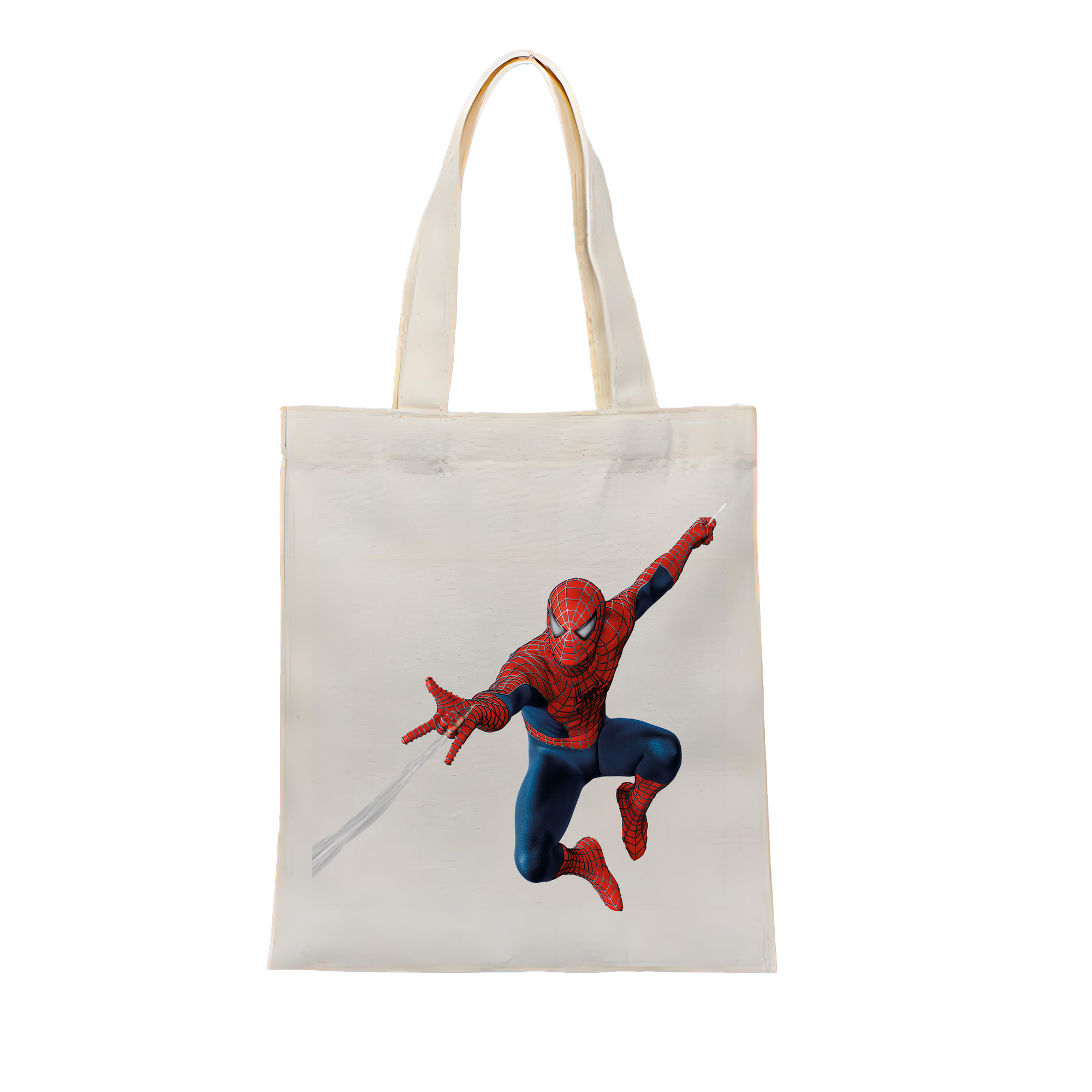 （画像用） Spider Man スパイダーマン 縦型キャンバス生地手提げバッグ　トートバッグ