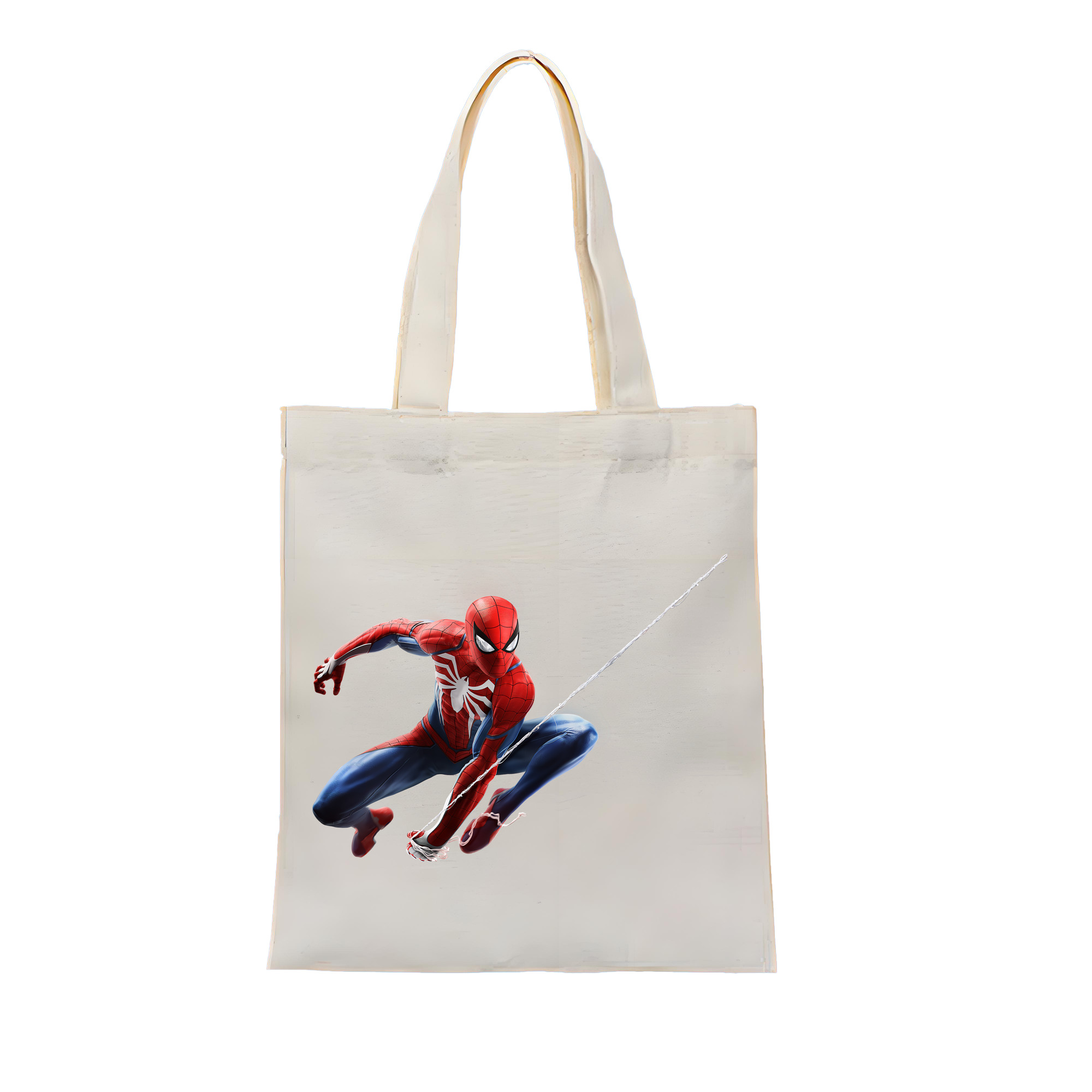 （画像用） Spider Man スパイダーマン 縦型キャンバス生地手提げバッグ　トートバッグ