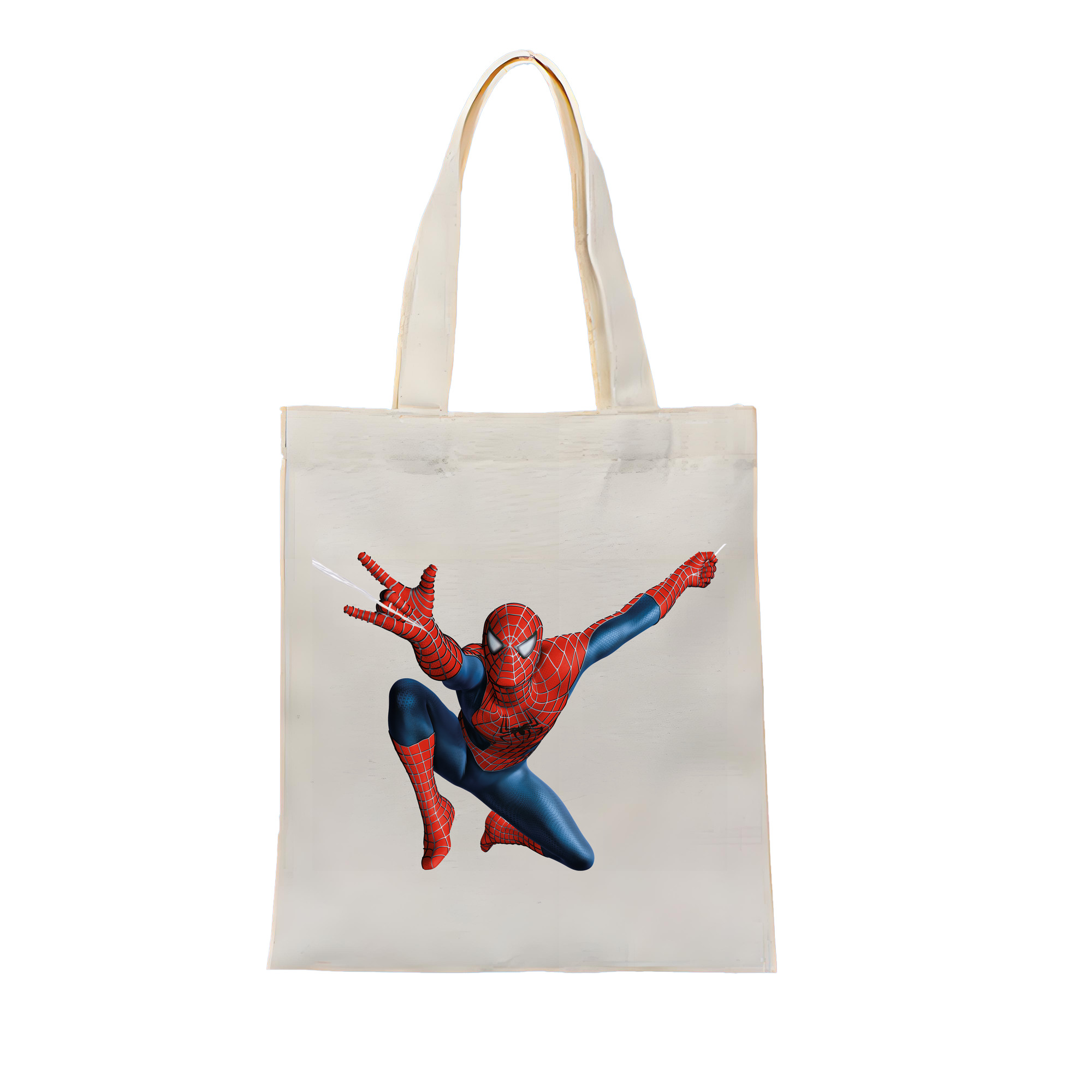 （画像用） Spider Man スパイダーマン 縦型キャンバス生地手提げバッグ　トートバッグ