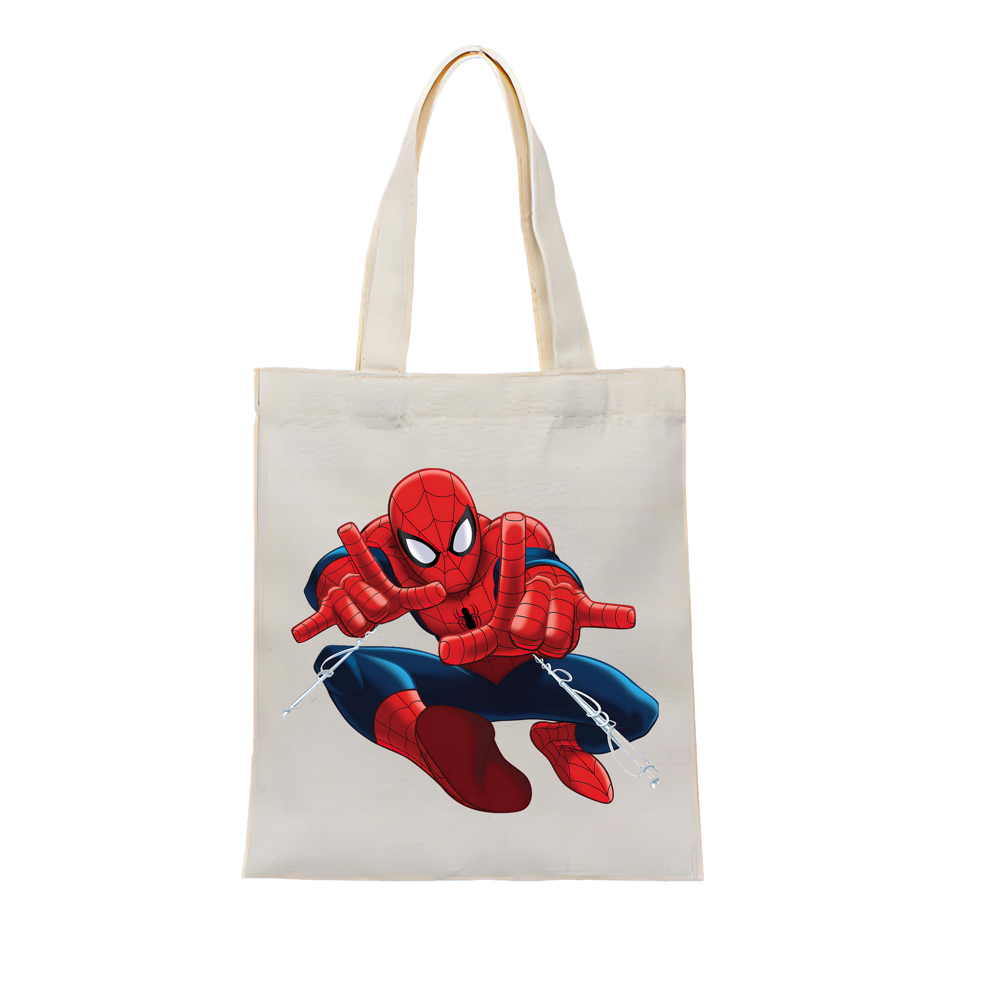 （画像用） Spider Man スパイダーマン 縦型キャンバス生地手提げバッグ　トートバッグ