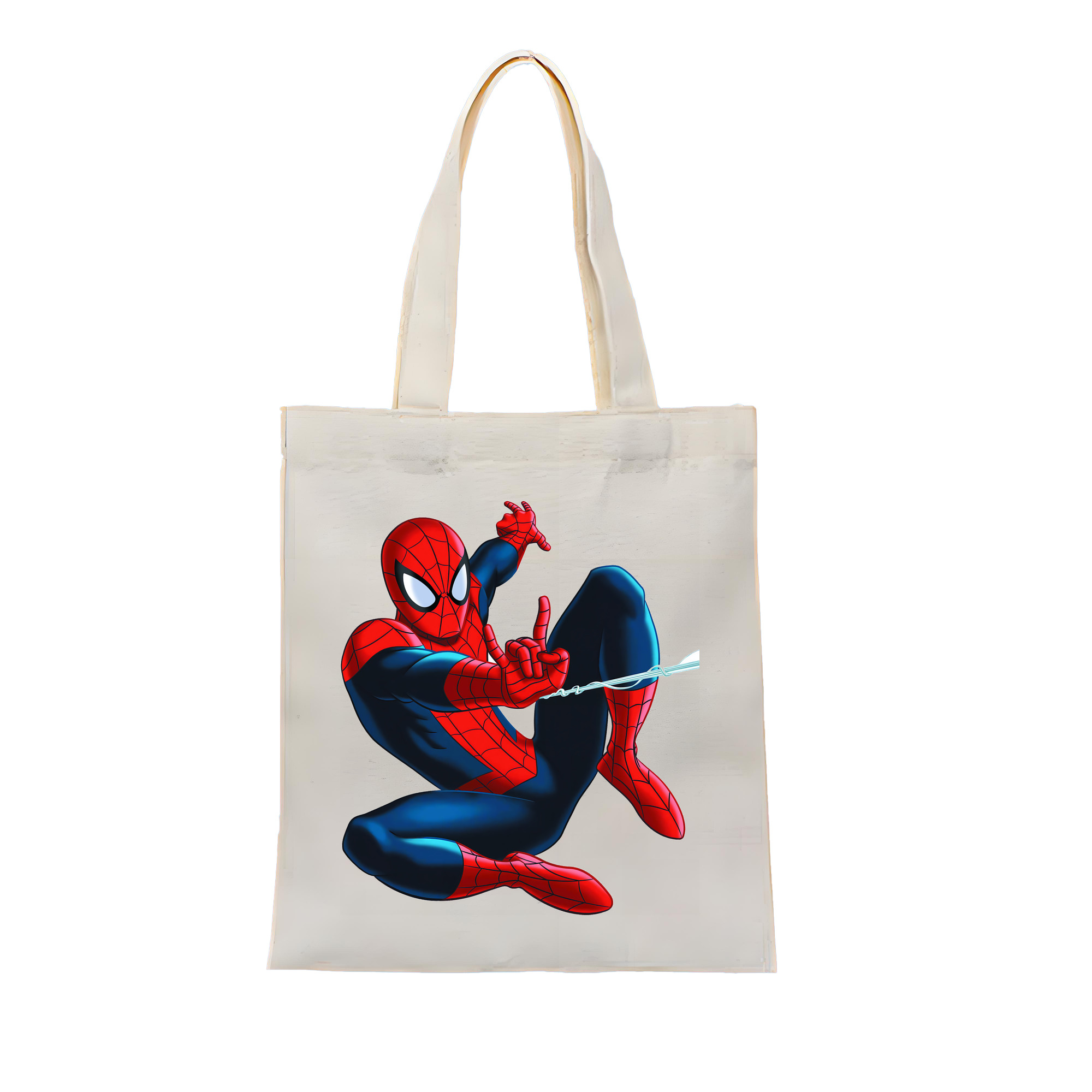 （画像用） Spider Man スパイダーマン 縦型キャンバス生地手提げバッグ　トートバッグ