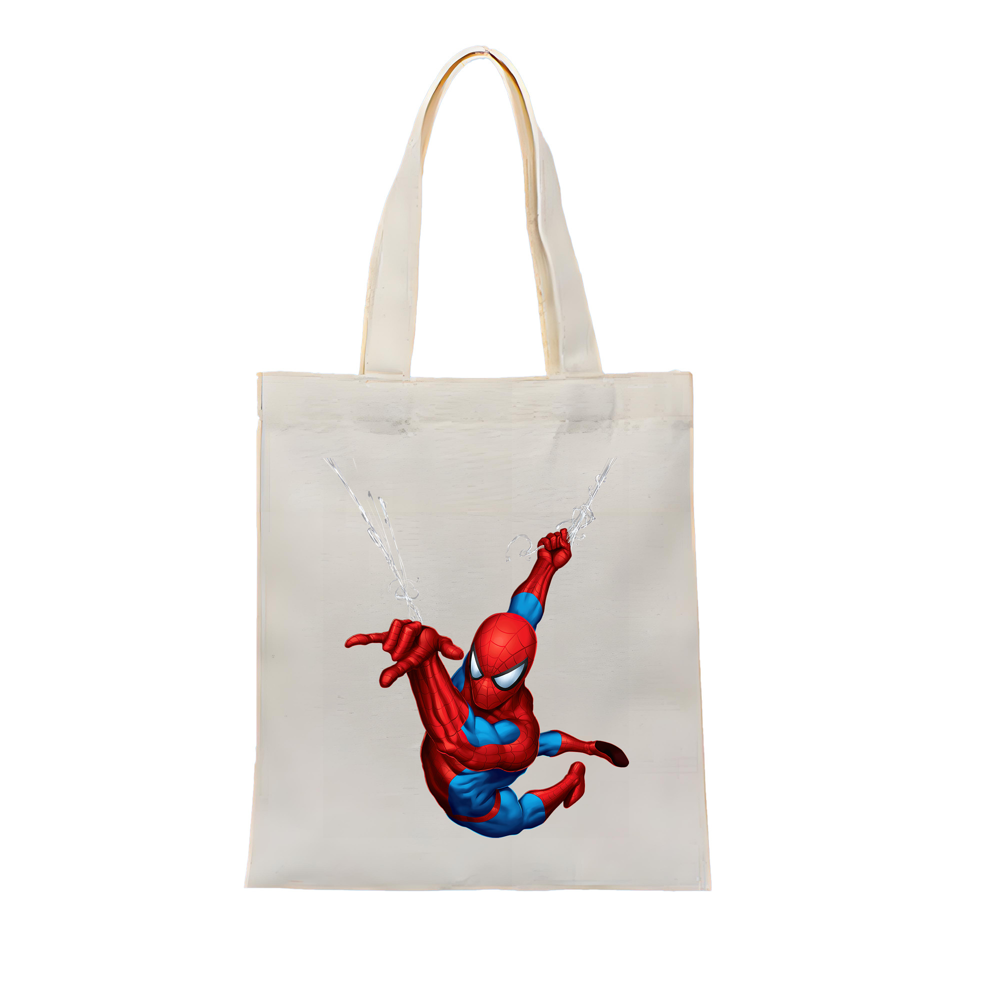 （画像用） Spider Man スパイダーマン 縦型キャンバス生地手提げバッグ　トートバッグ