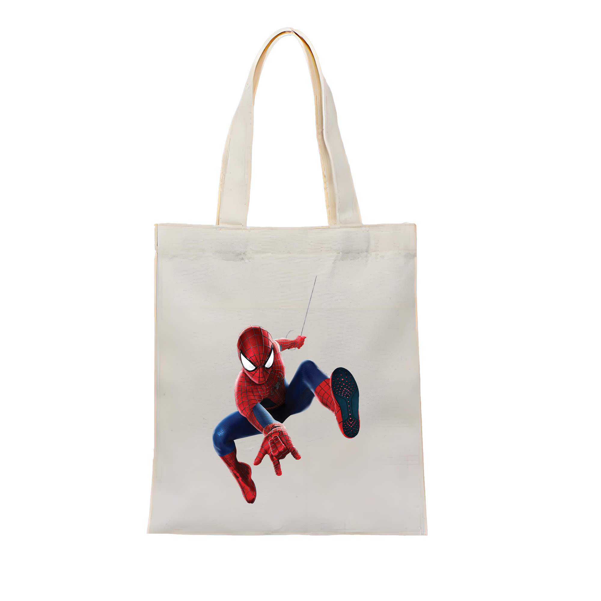 （画像用） Spider Man スパイダーマン 縦型キャンバス生地手提げバッグ　トートバッグ