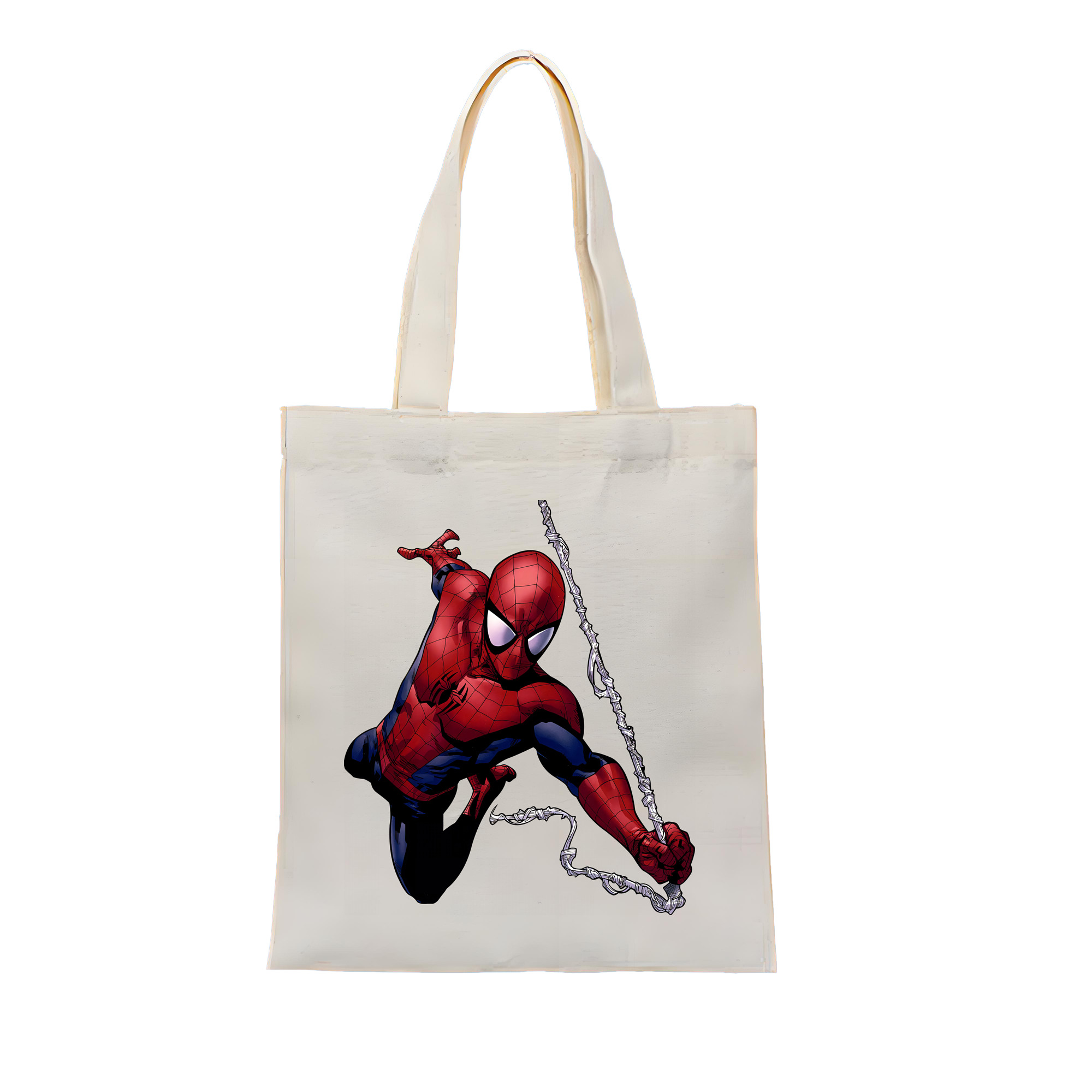 （画像用） Spider Man スパイダーマン 縦型キャンバス生地手提げバッグ　トートバッグ