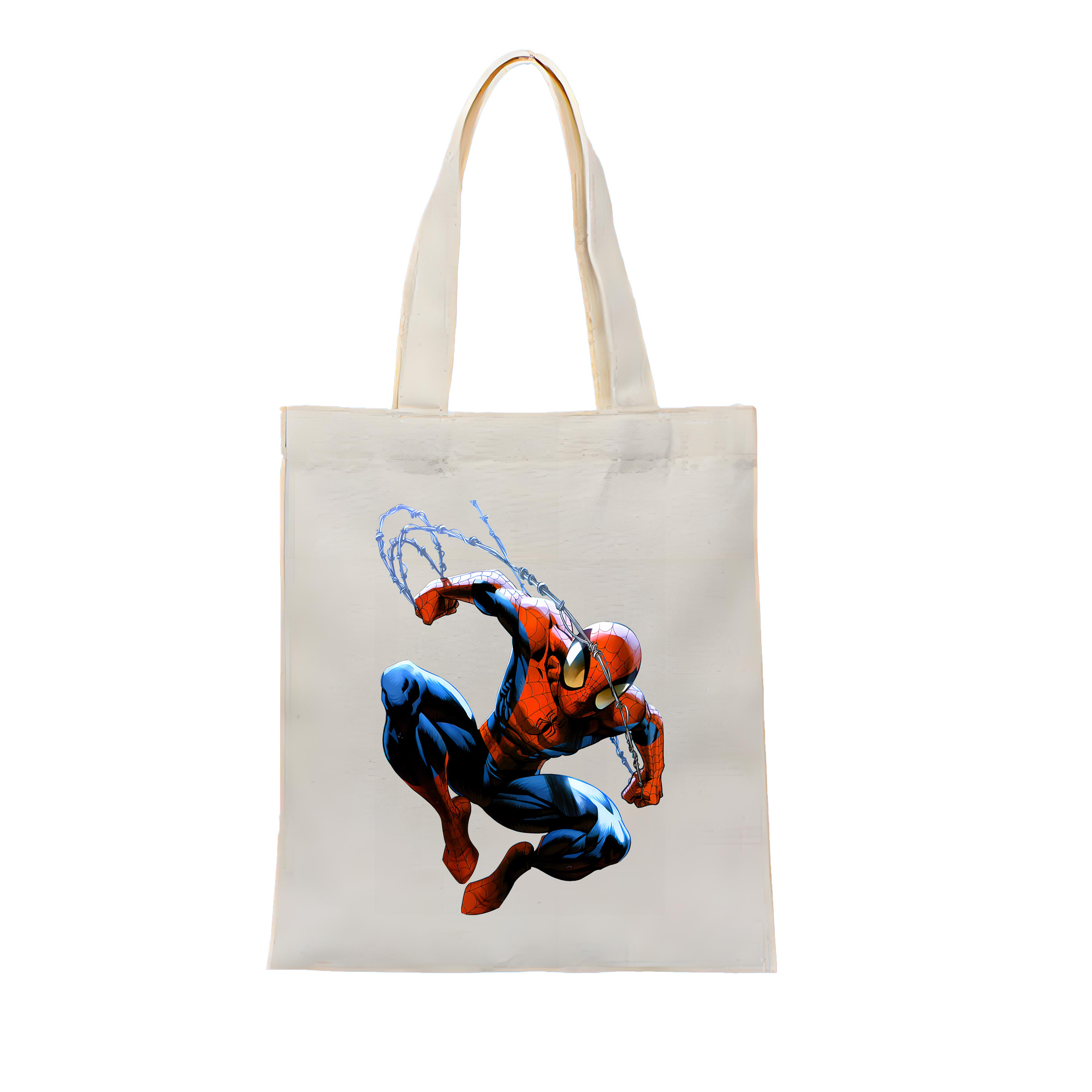 （画像用） Spider Man スパイダーマン 縦型キャンバス生地手提げバッグ　トートバッグ