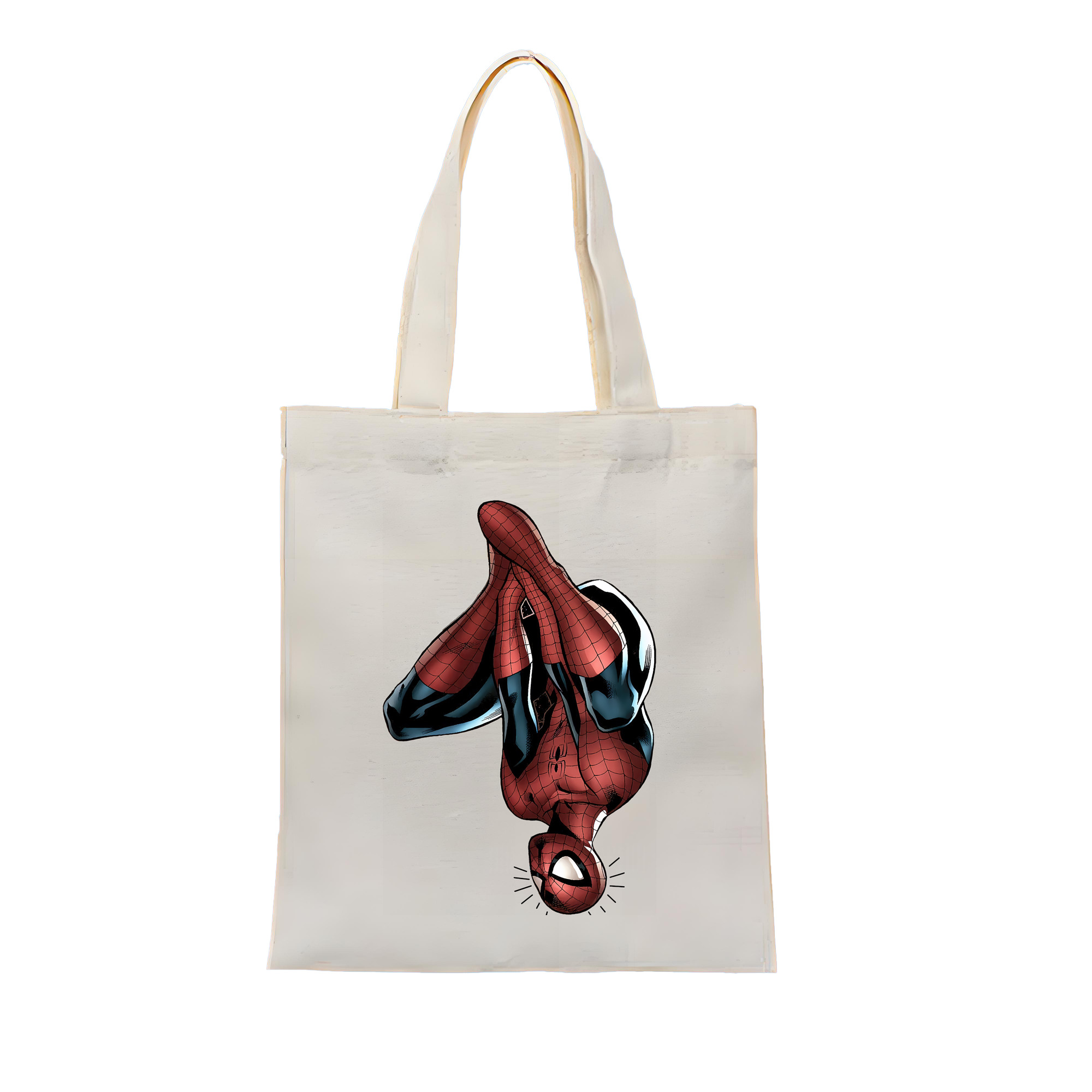 （画像用） Spider Man スパイダーマン 縦型キャンバス生地手提げバッグ　トートバッグ