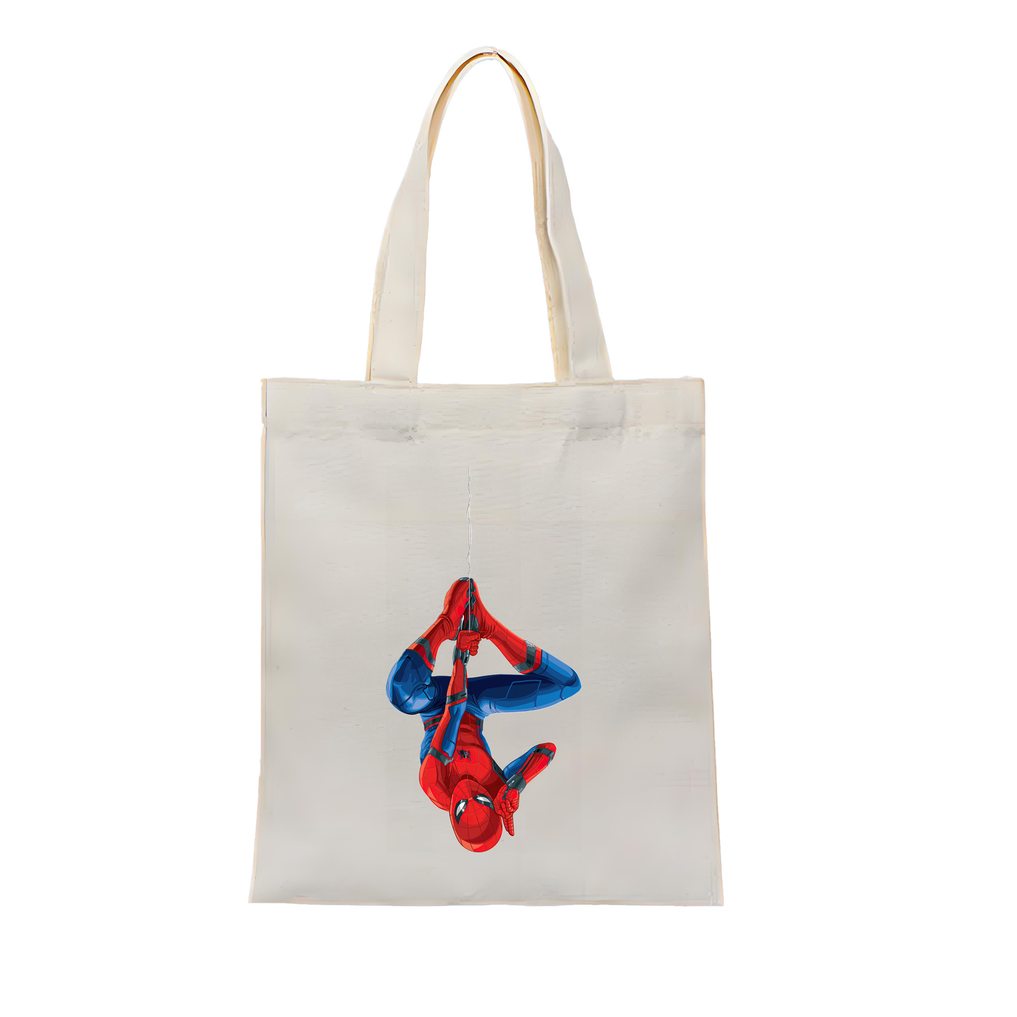 （画像用） Spider Man スパイダーマン 縦型キャンバス生地手提げバッグ　トートバッグ