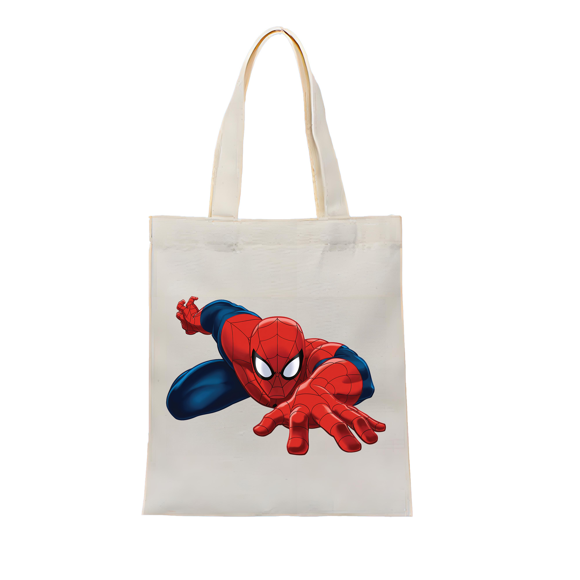 （画像用） Spider Man スパイダーマン 縦型キャンバス生地手提げバッグ　トートバッグ