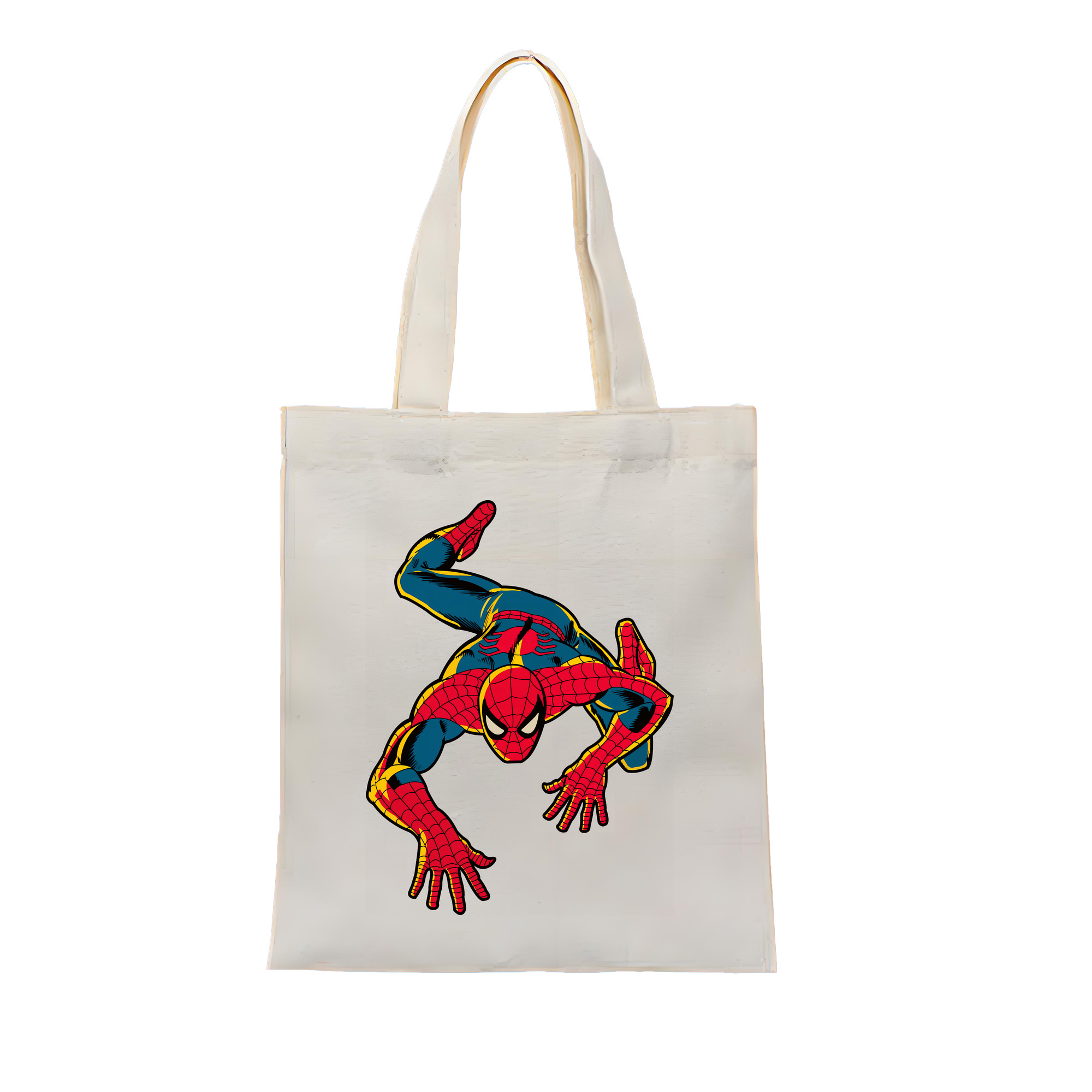 （画像用） Spider Man スパイダーマン 縦型キャンバス生地手提げバッグ　トートバッグ
