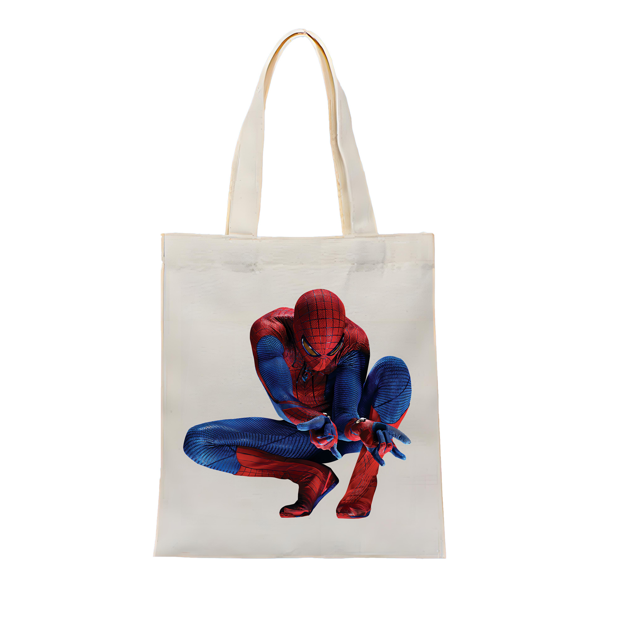 （画像用） Spider Man スパイダーマン 縦型キャンバス生地手提げバッグ　トートバッグ