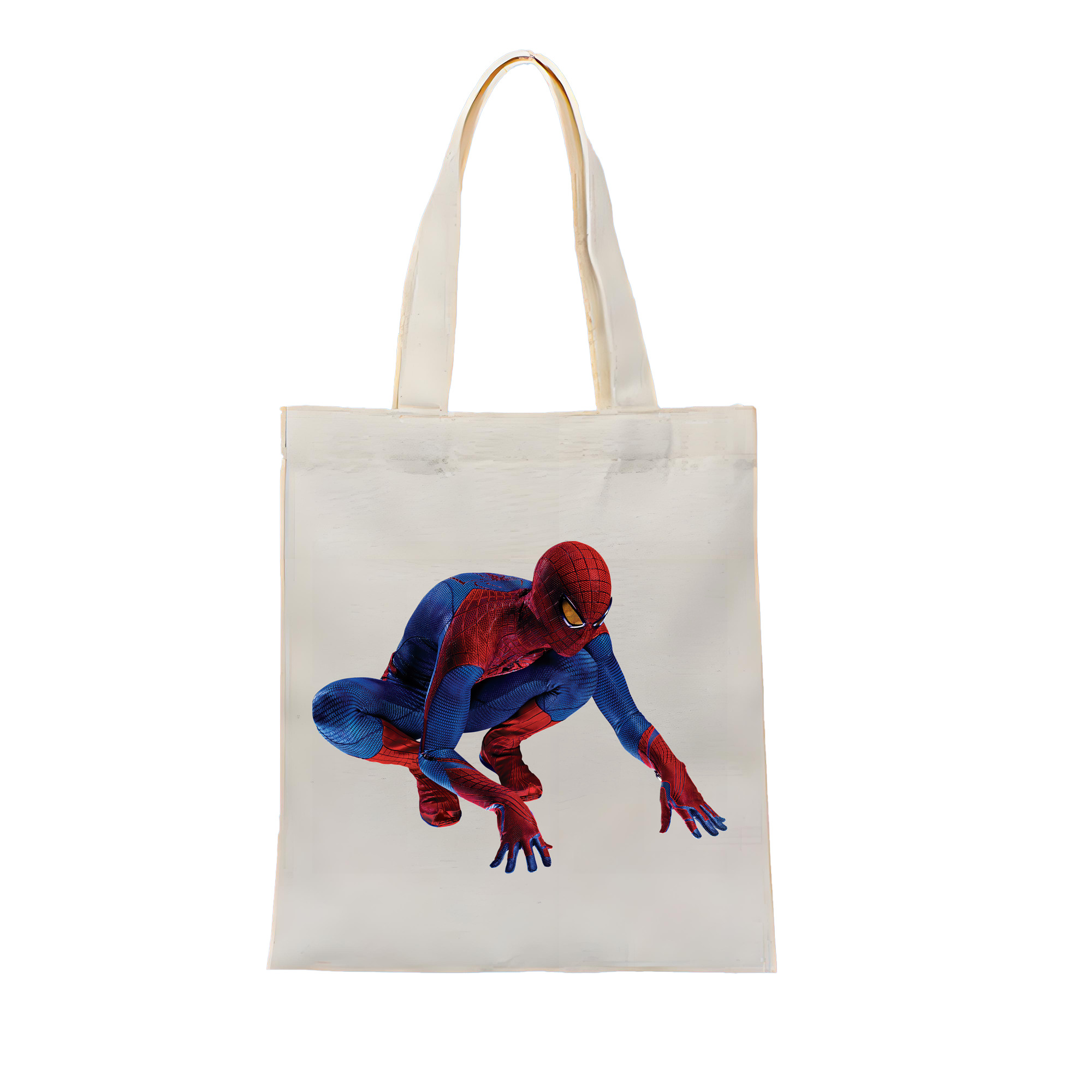 （画像用） Spider Man スパイダーマン 縦型キャンバス生地手提げバッグ　トートバッグ