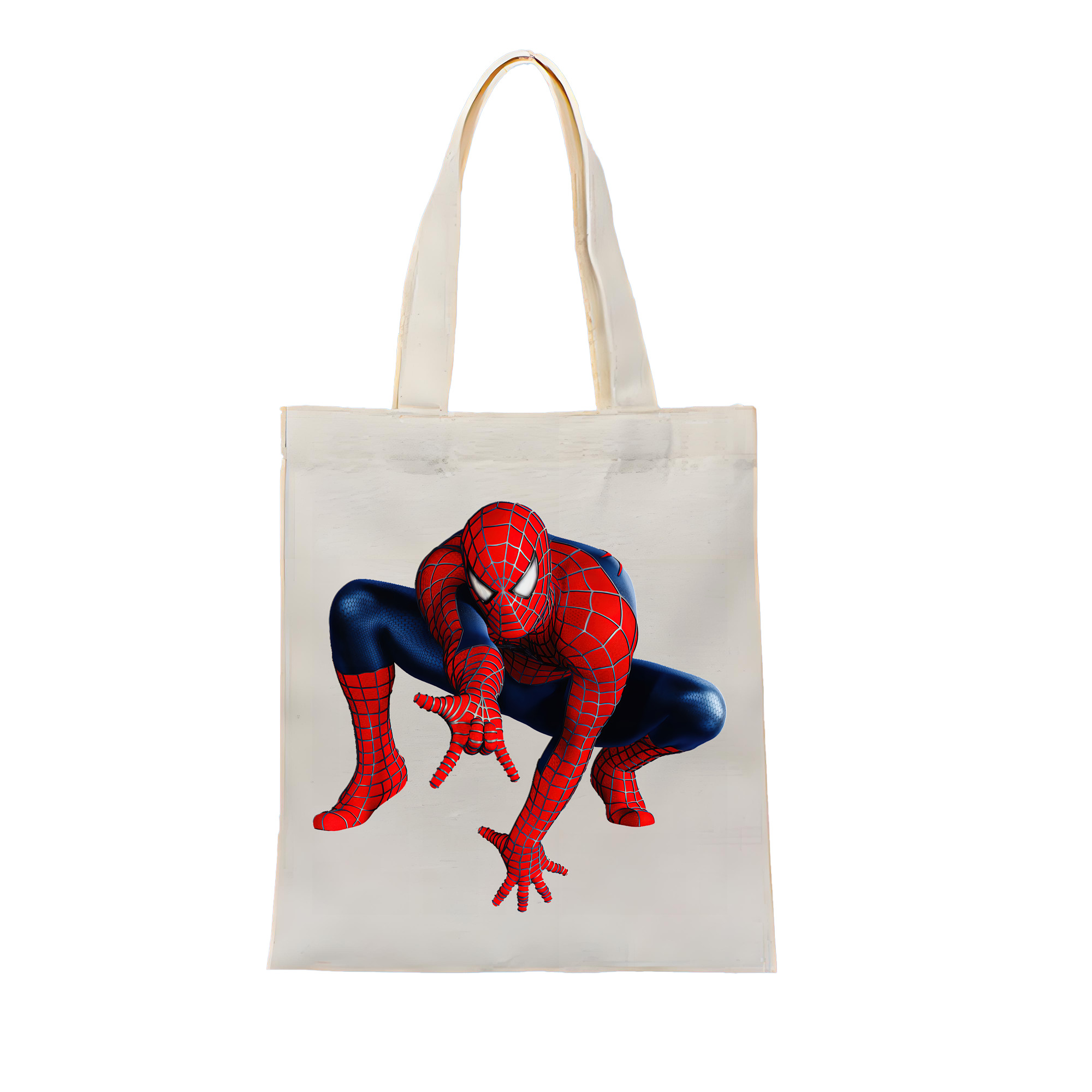 （画像用） Spider Man スパイダーマン 縦型キャンバス生地手提げバッグ　トートバッグ