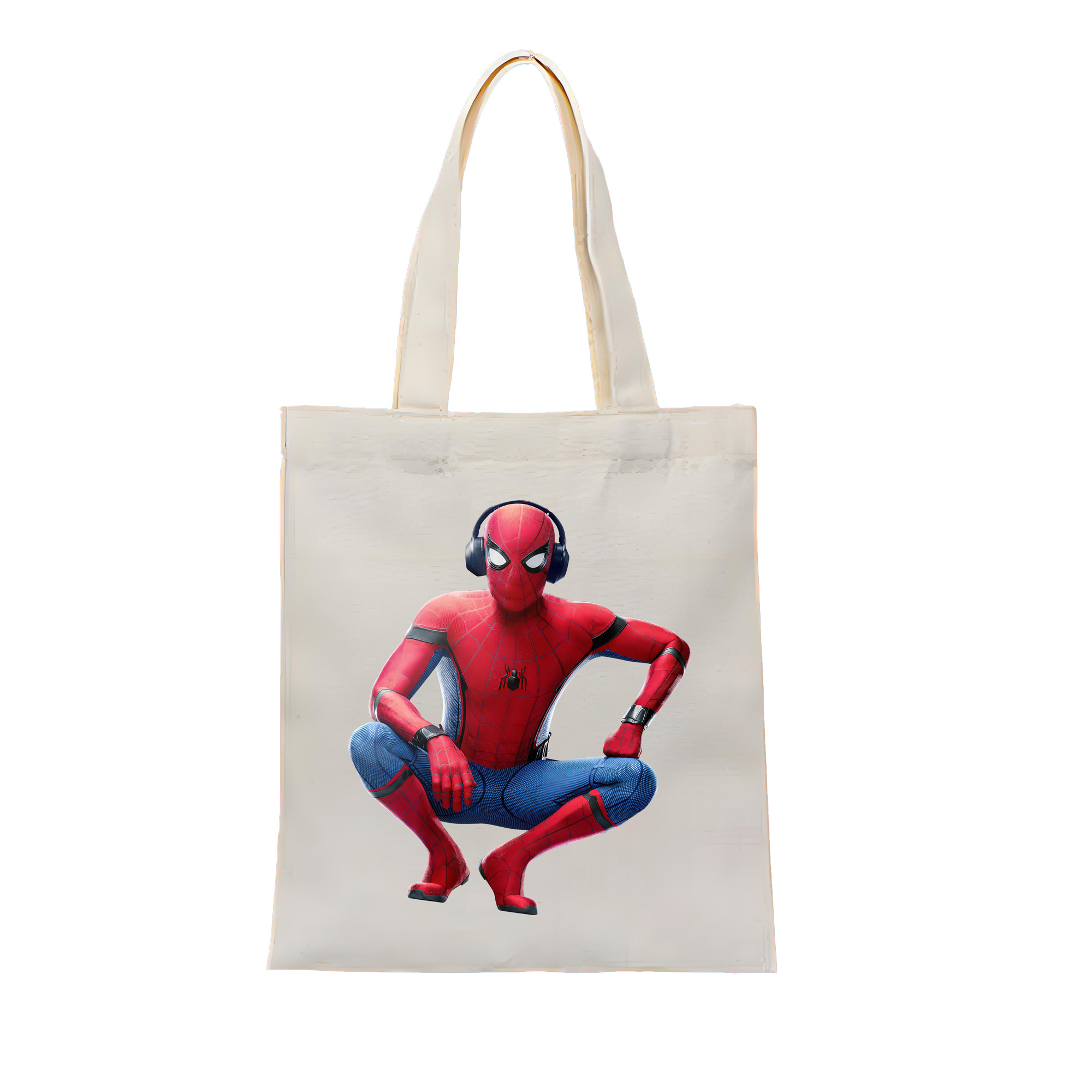 （画像用） Spider Man スパイダーマン 縦型キャンバス生地手提げバッグ　トートバッグ