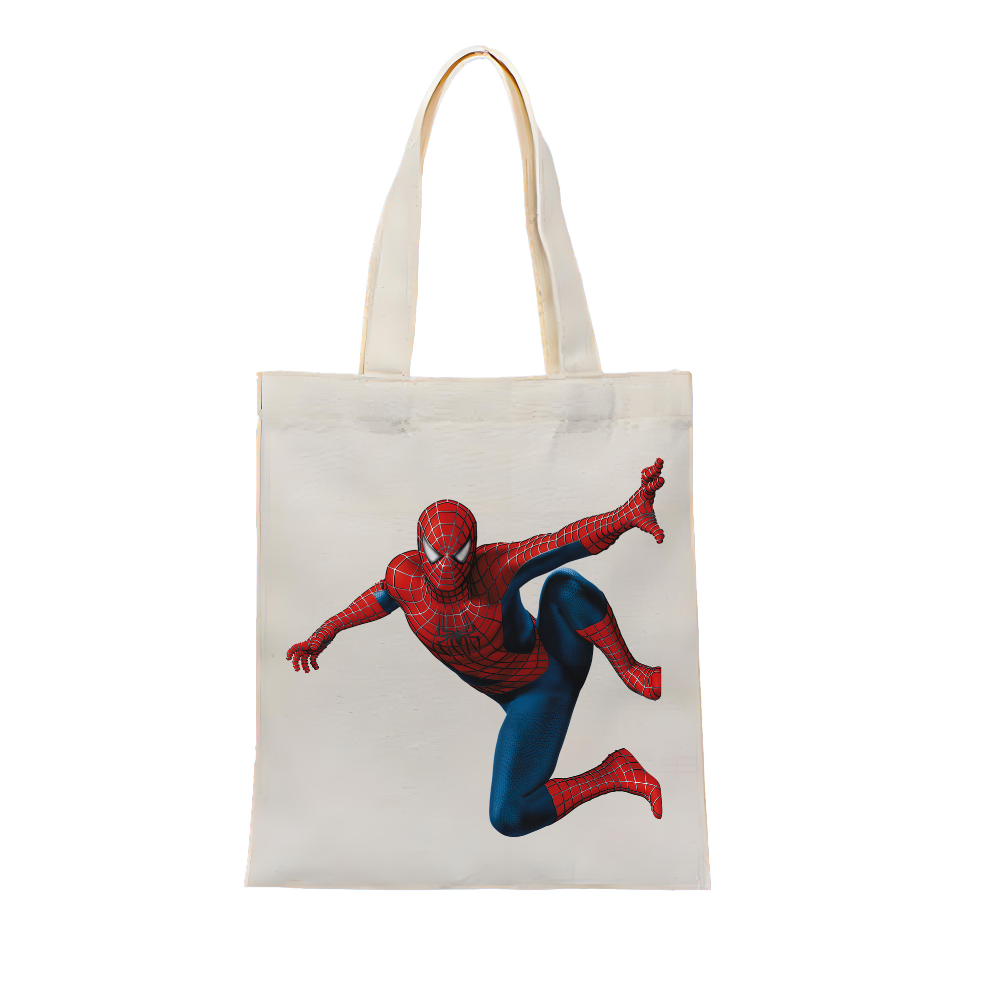 （画像用） Spider Man スパイダーマン 縦型キャンバス生地手提げバッグ　トートバッグ