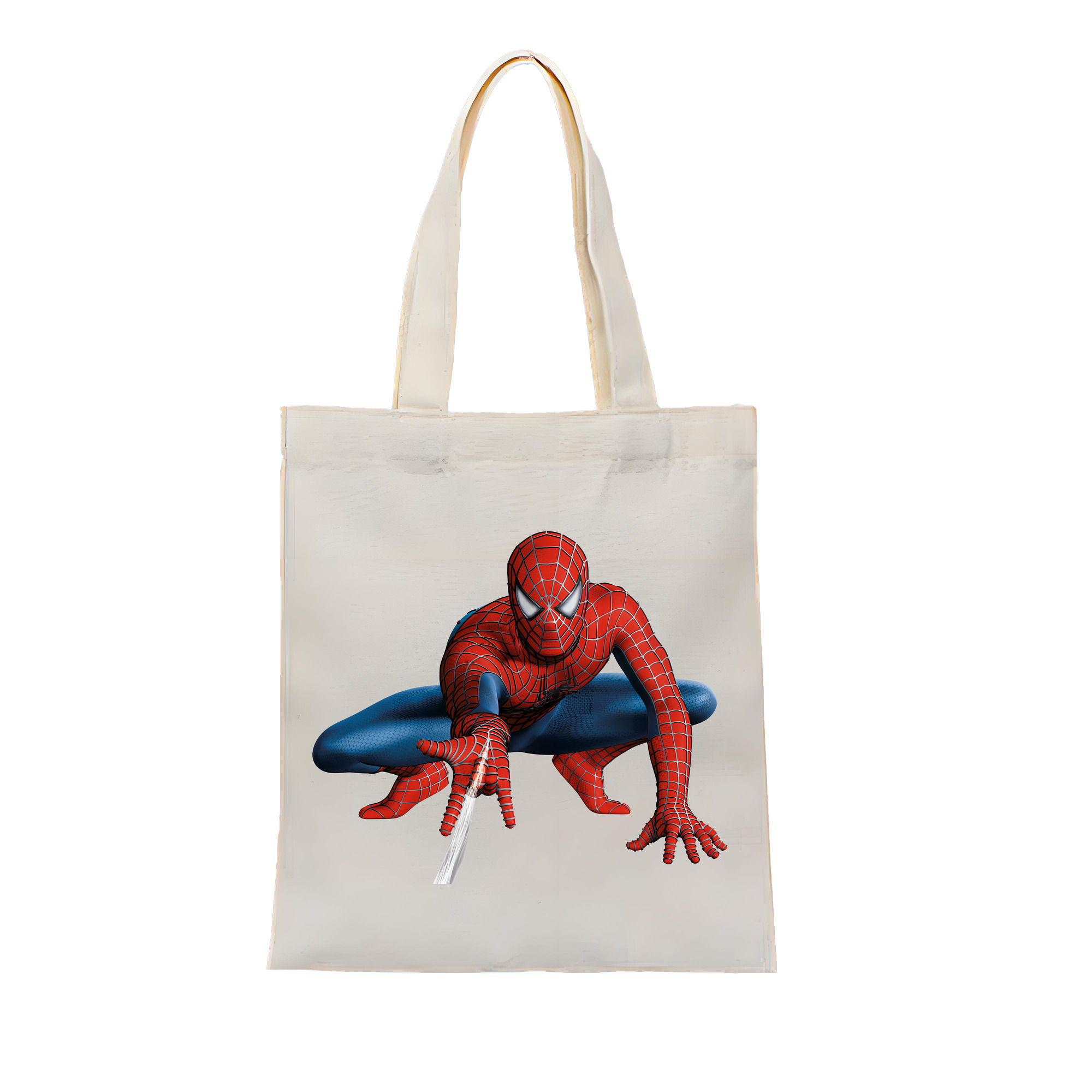 （画像用） Spider Man スパイダーマン 縦型キャンバス生地手提げバッグ　トートバッグ