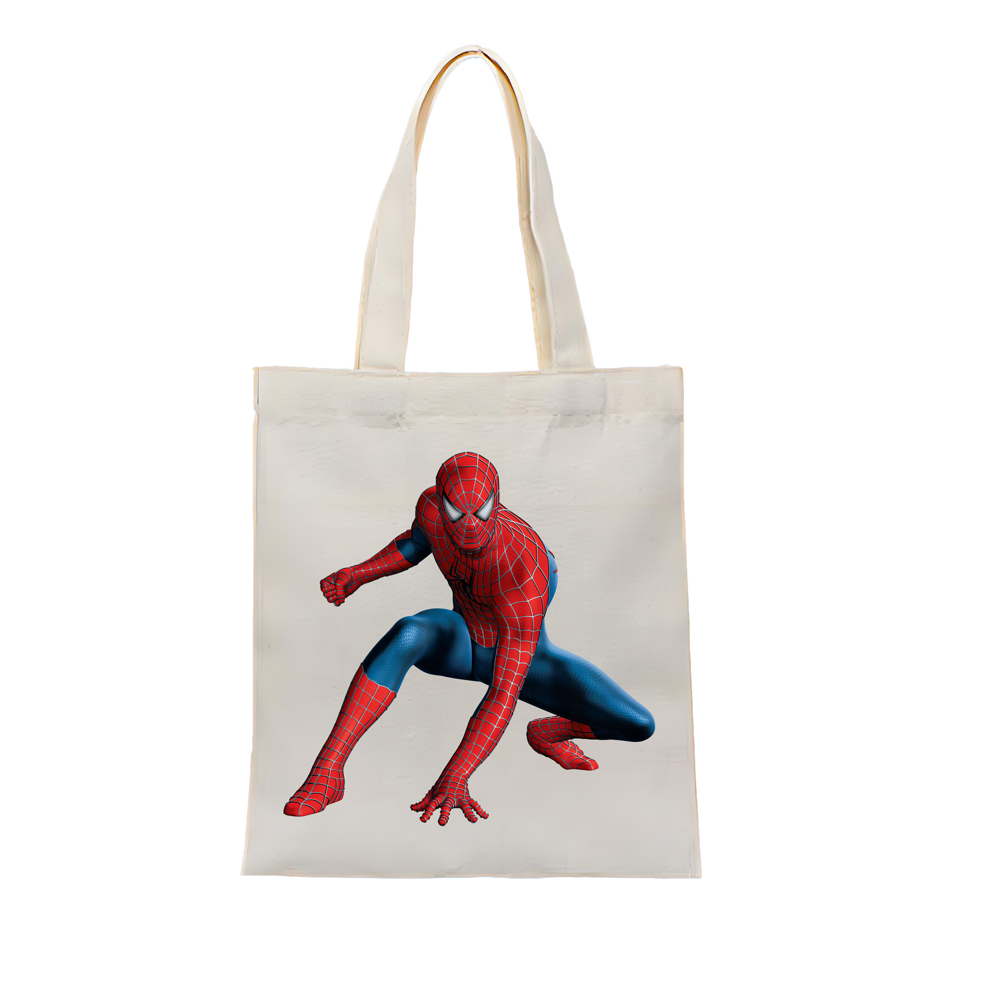 （画像用） Spider Man スパイダーマン 縦型キャンバス生地手提げバッグ　トートバッグ