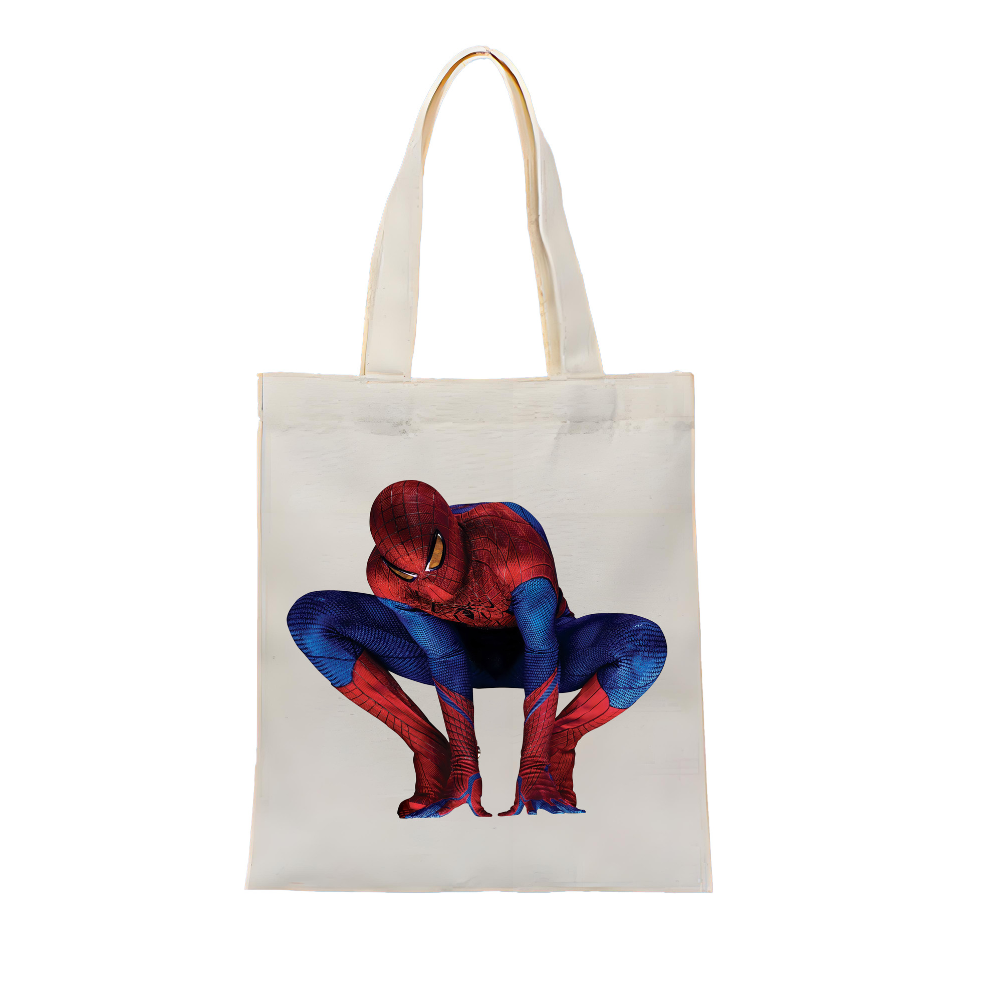 （画像用） Spider Man スパイダーマン 縦型キャンバス生地手提げバッグ　トートバッグ