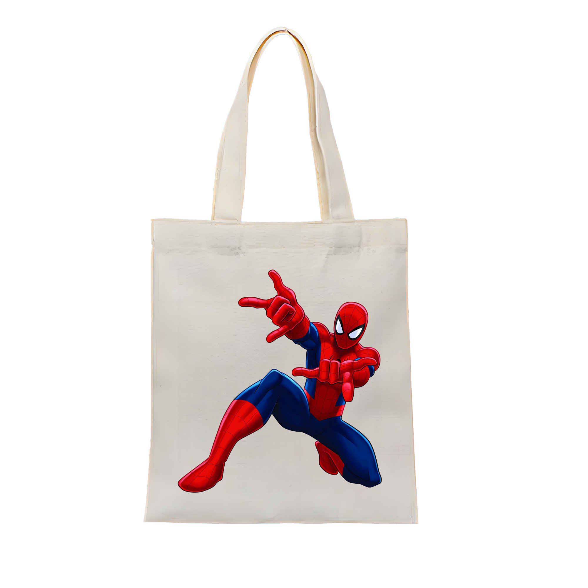 （画像用） Spider Man スパイダーマン 縦型キャンバス生地手提げバッグ　トートバッグ