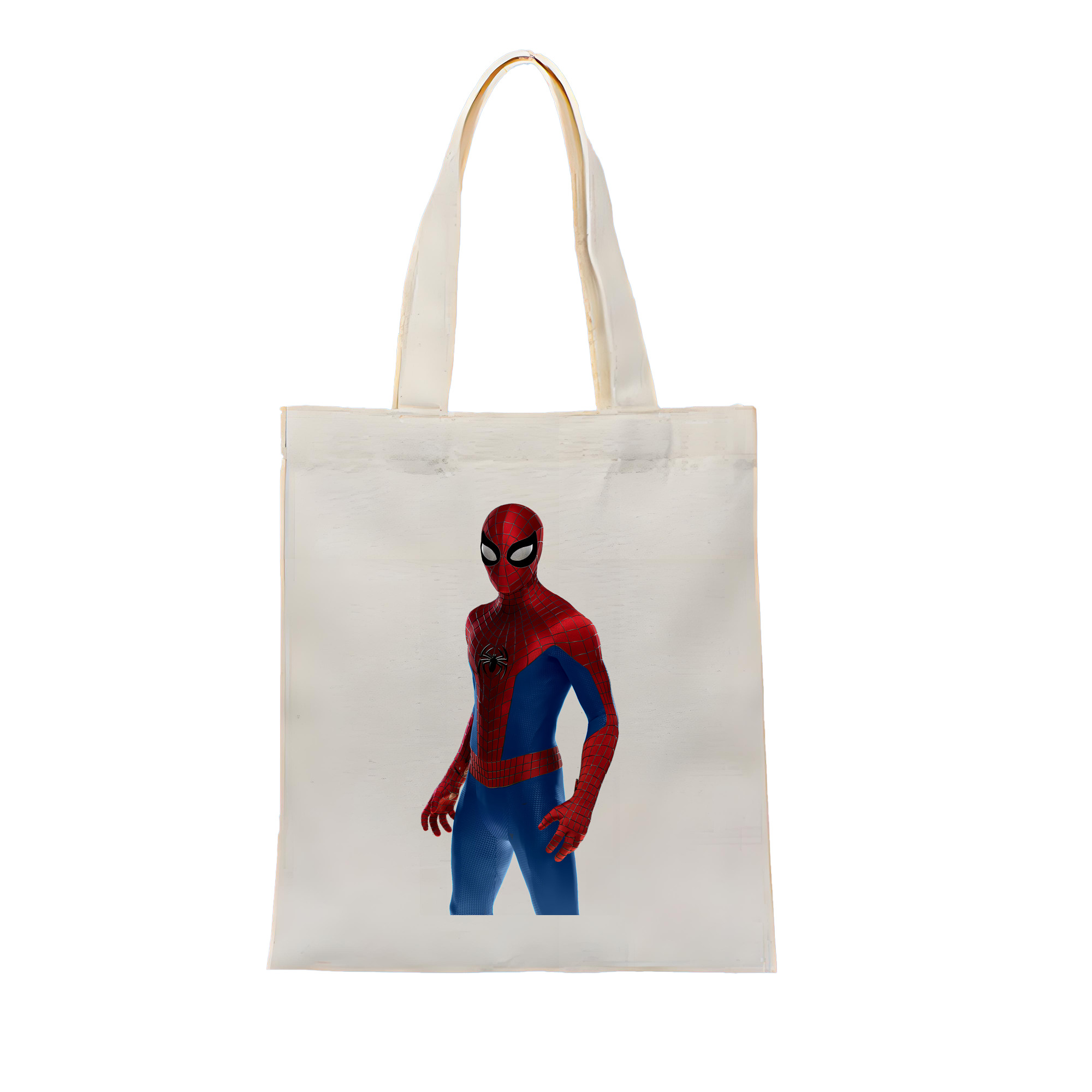 （画像用） Spider Man スパイダーマン 縦型キャンバス生地手提げバッグ　トートバッグ