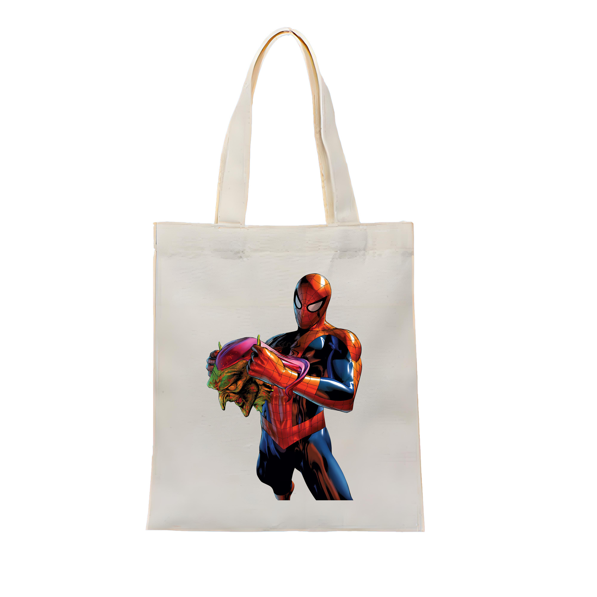（画像用） Spider Man スパイダーマン 縦型キャンバス生地手提げバッグ　トートバッグ