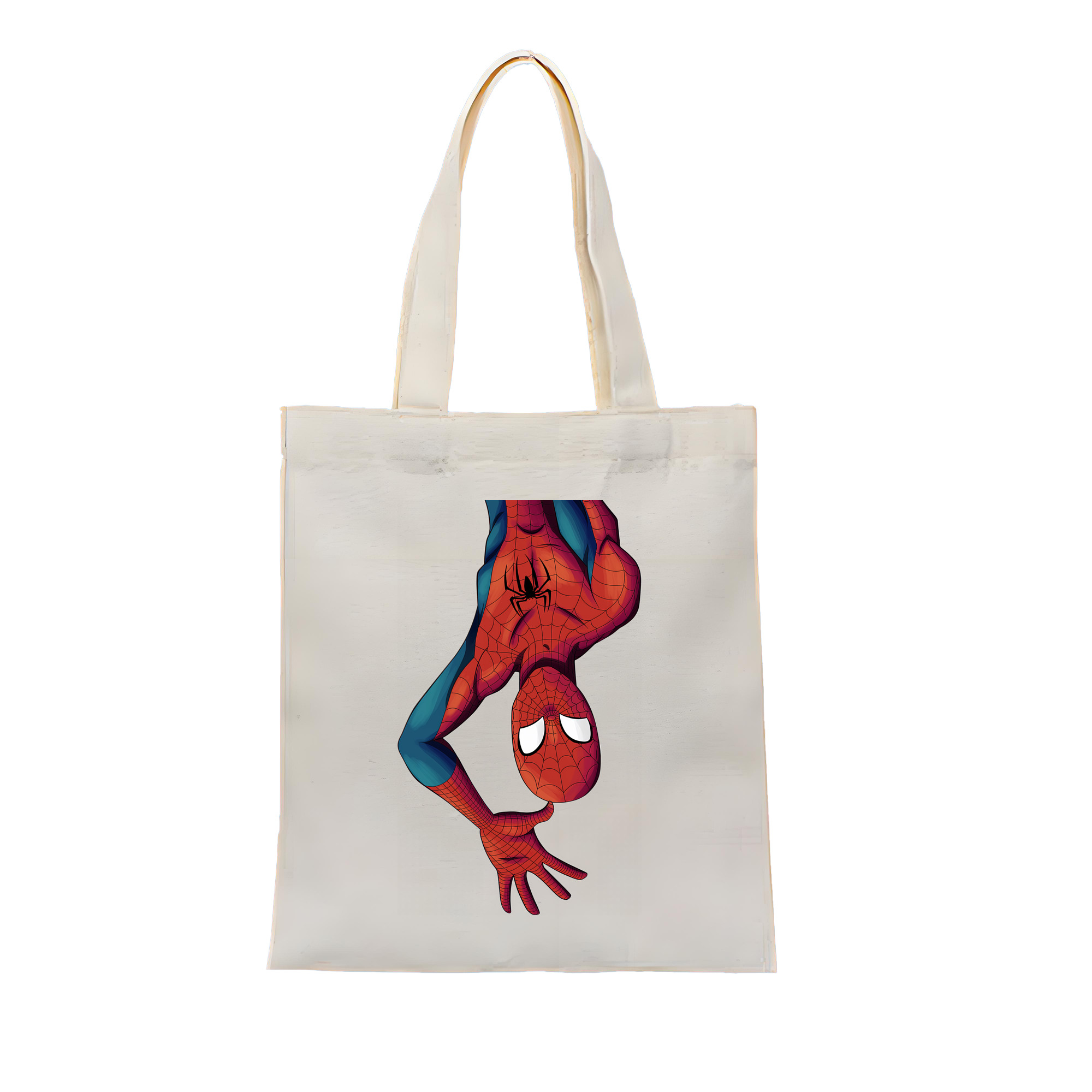 （画像用） Spider Man スパイダーマン 縦型キャンバス生地手提げバッグ　トートバッグ