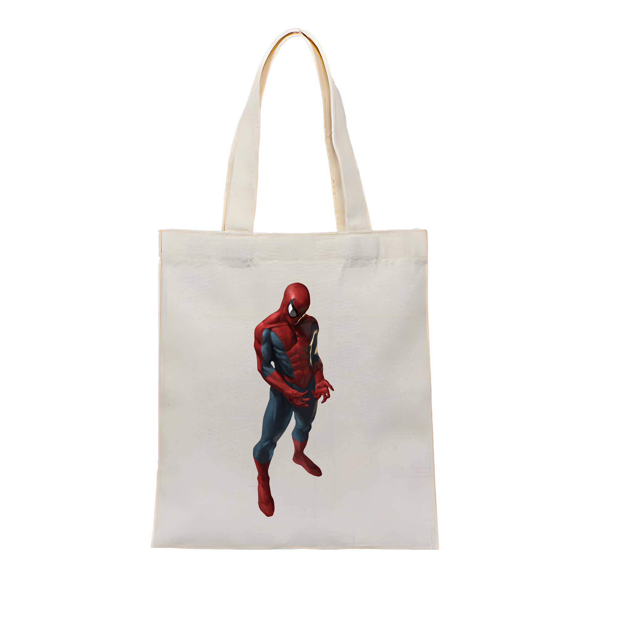 （画像用） Spider Man スパイダーマン 縦型キャンバス生地手提げバッグ　トートバッグ
