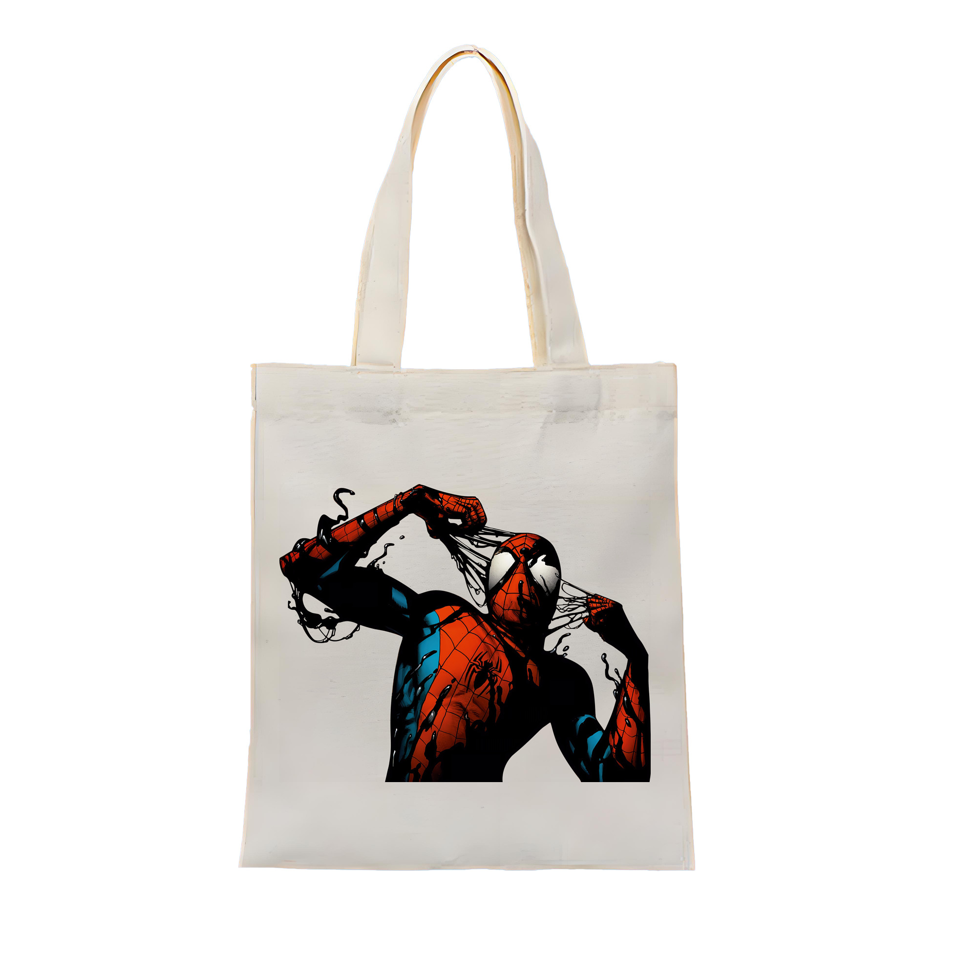 （画像用） Spider Man スパイダーマン 縦型キャンバス生地手提げバッグ　トートバッグ