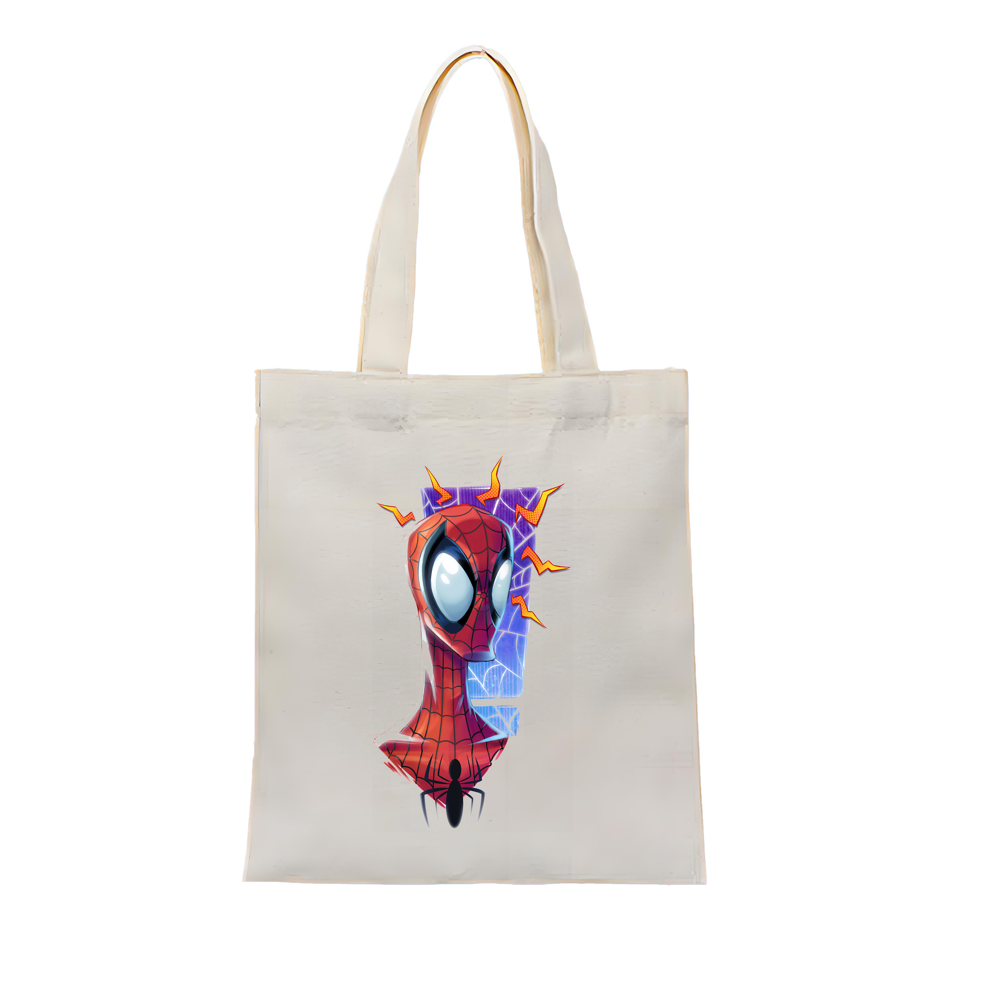 （画像用） Spider Man スパイダーマン 縦型キャンバス生地手提げバッグ　トートバッグ