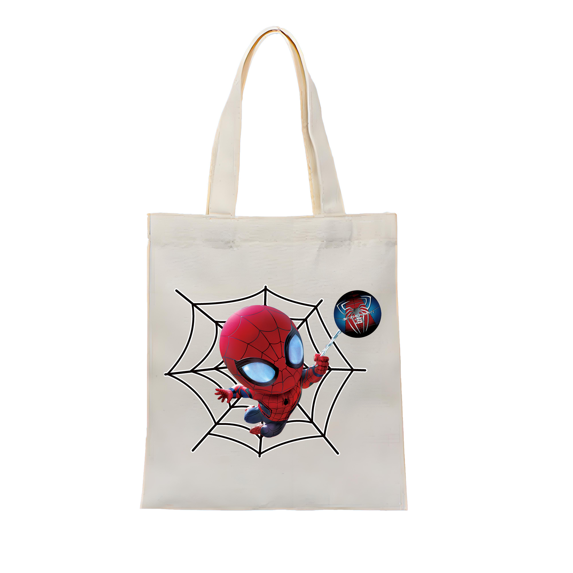 （画像用） Spider Man スパイダーマン 縦型キャンバス生地手提げバッグ　トートバッグ