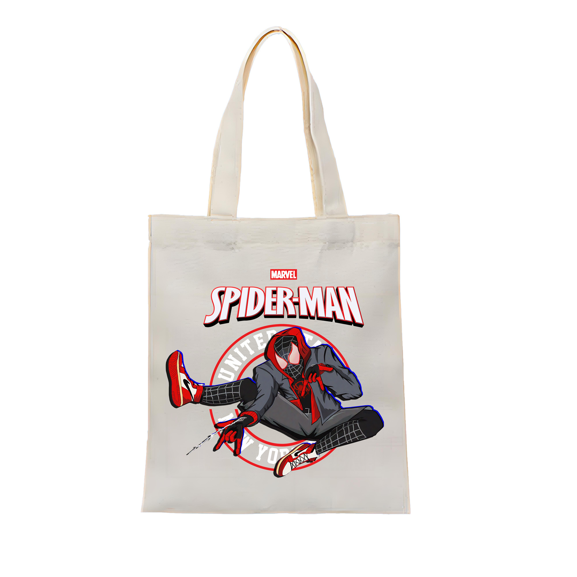 （画像用） Spider Man スパイダーマン 縦型キャンバス生地手提げバッグ　トートバッグ