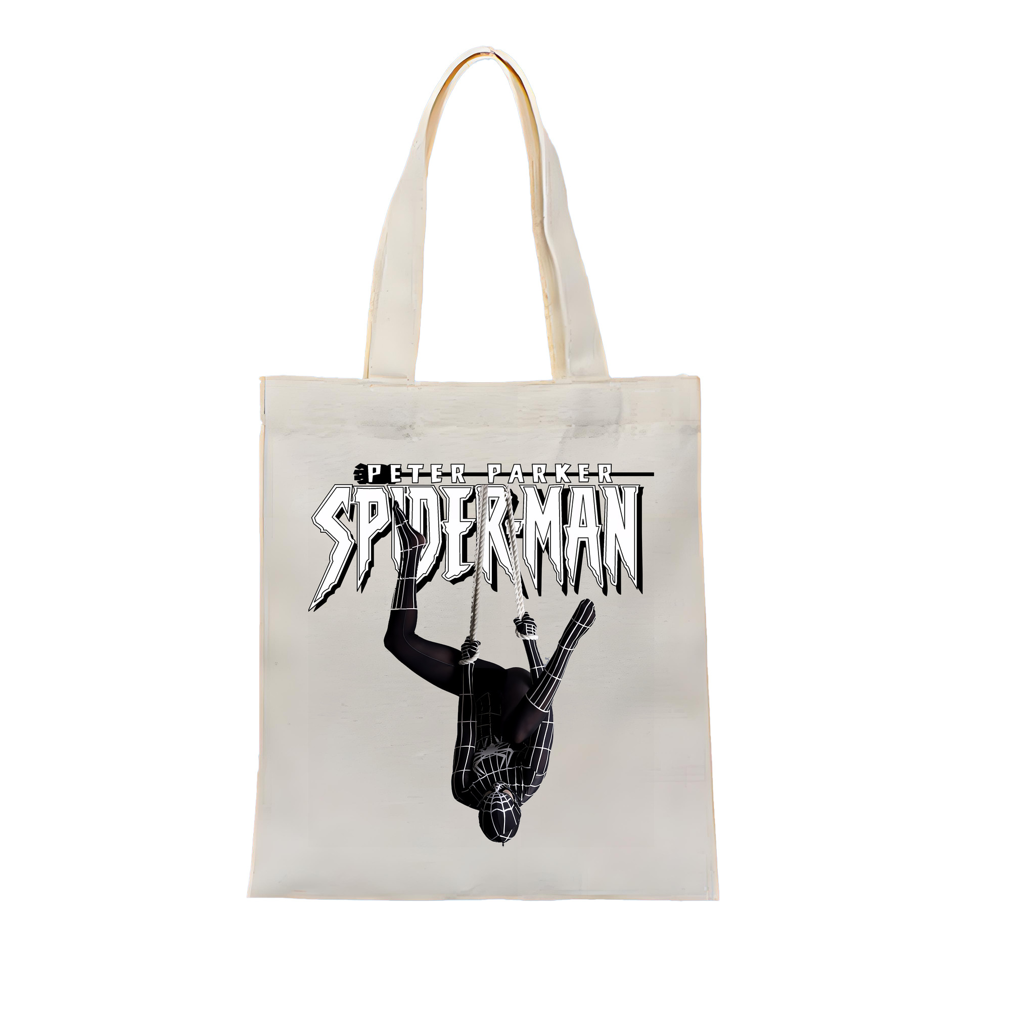 （画像用） Spider Man スパイダーマン 縦型キャンバス生地手提げバッグ　トートバッグ