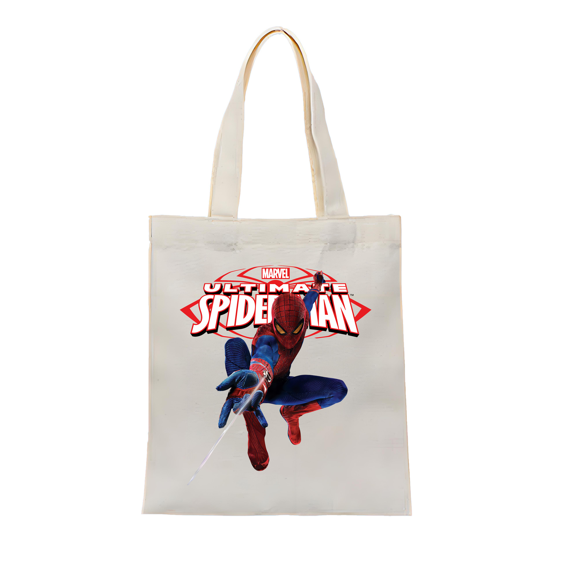 （画像用） Spider Man スパイダーマン 縦型キャンバス生地手提げバッグ　トートバッグ