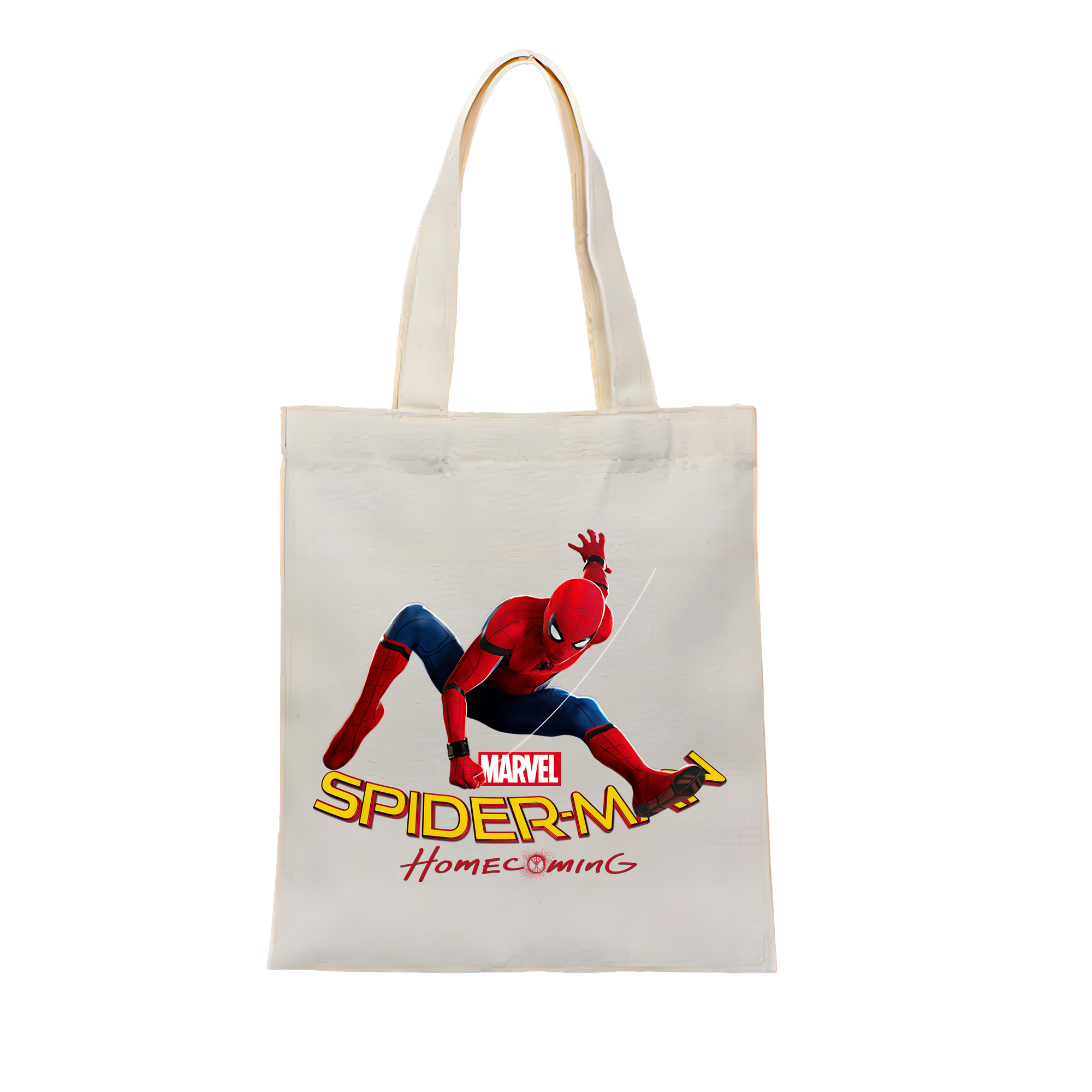 （画像用） Spider Man スパイダーマン 縦型キャンバス生地手提げバッグ　トートバッグ