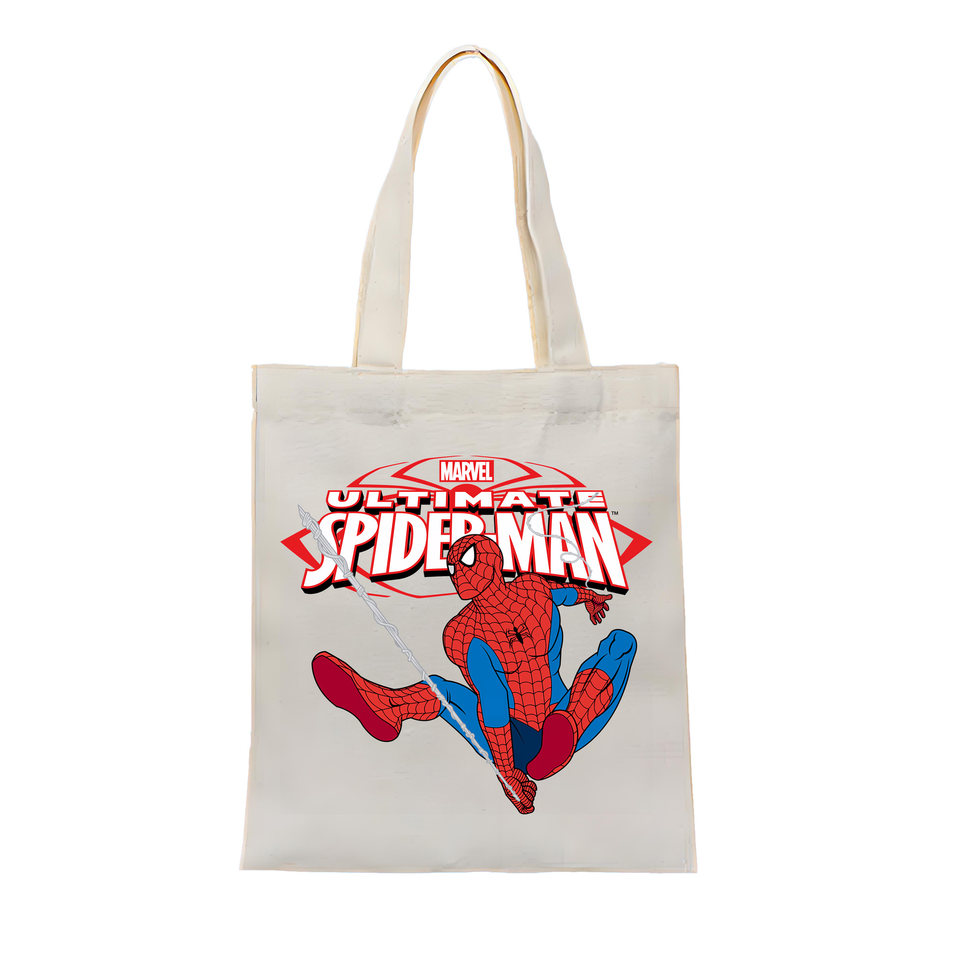 （画像用） Spider Man スパイダーマン 縦型キャンバス生地手提げバッグ　トートバッグ