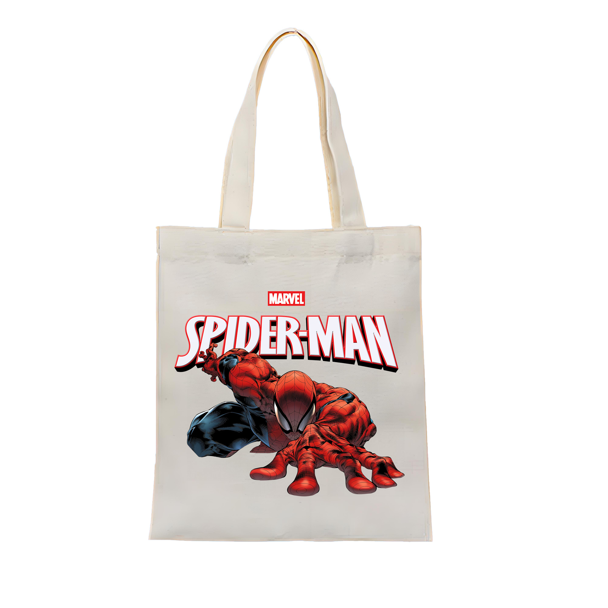 （画像用） Spider Man スパイダーマン 縦型キャンバス生地手提げバッグ　トートバッグ