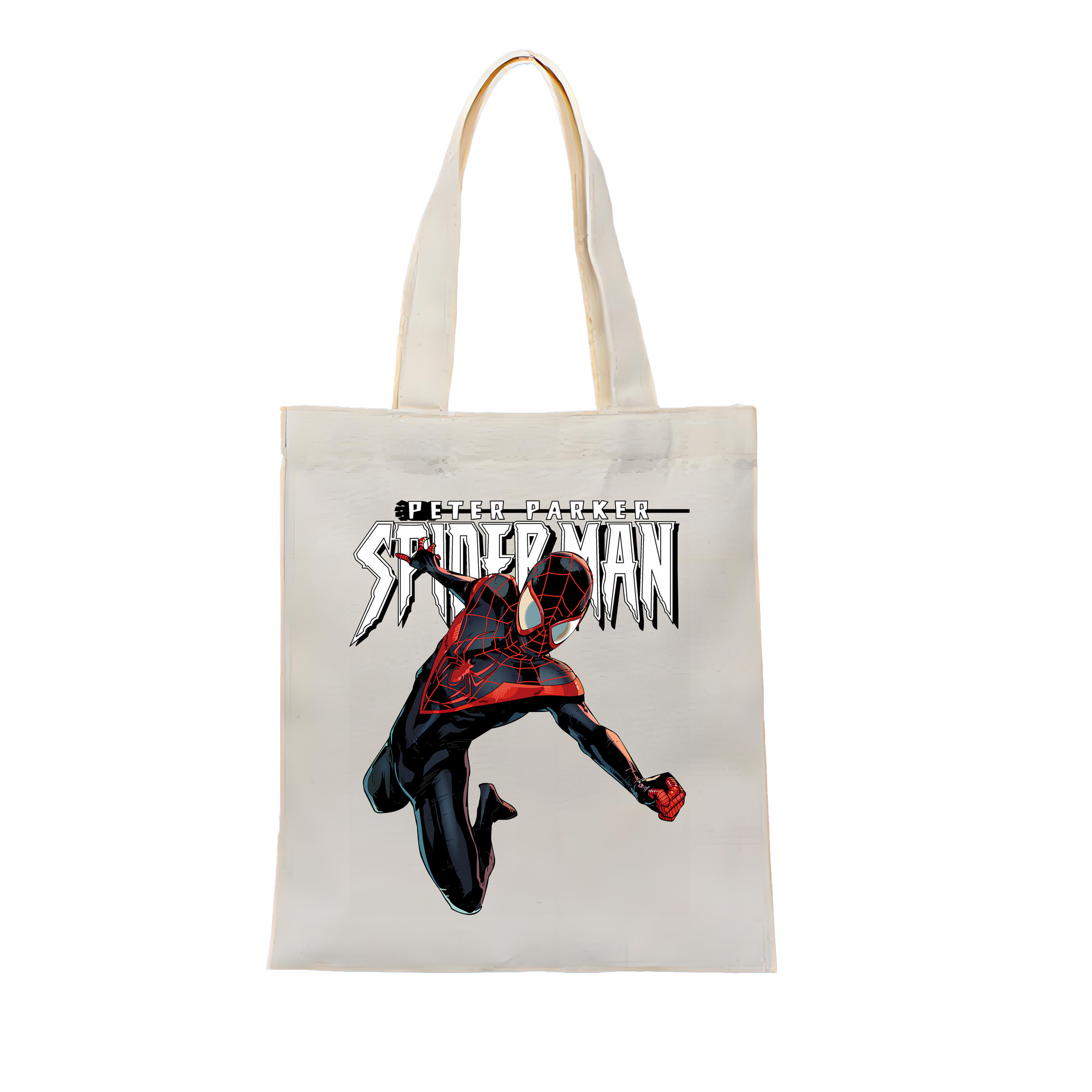 （画像用） Spider Man スパイダーマン 縦型キャンバス生地手提げバッグ　トートバッグ