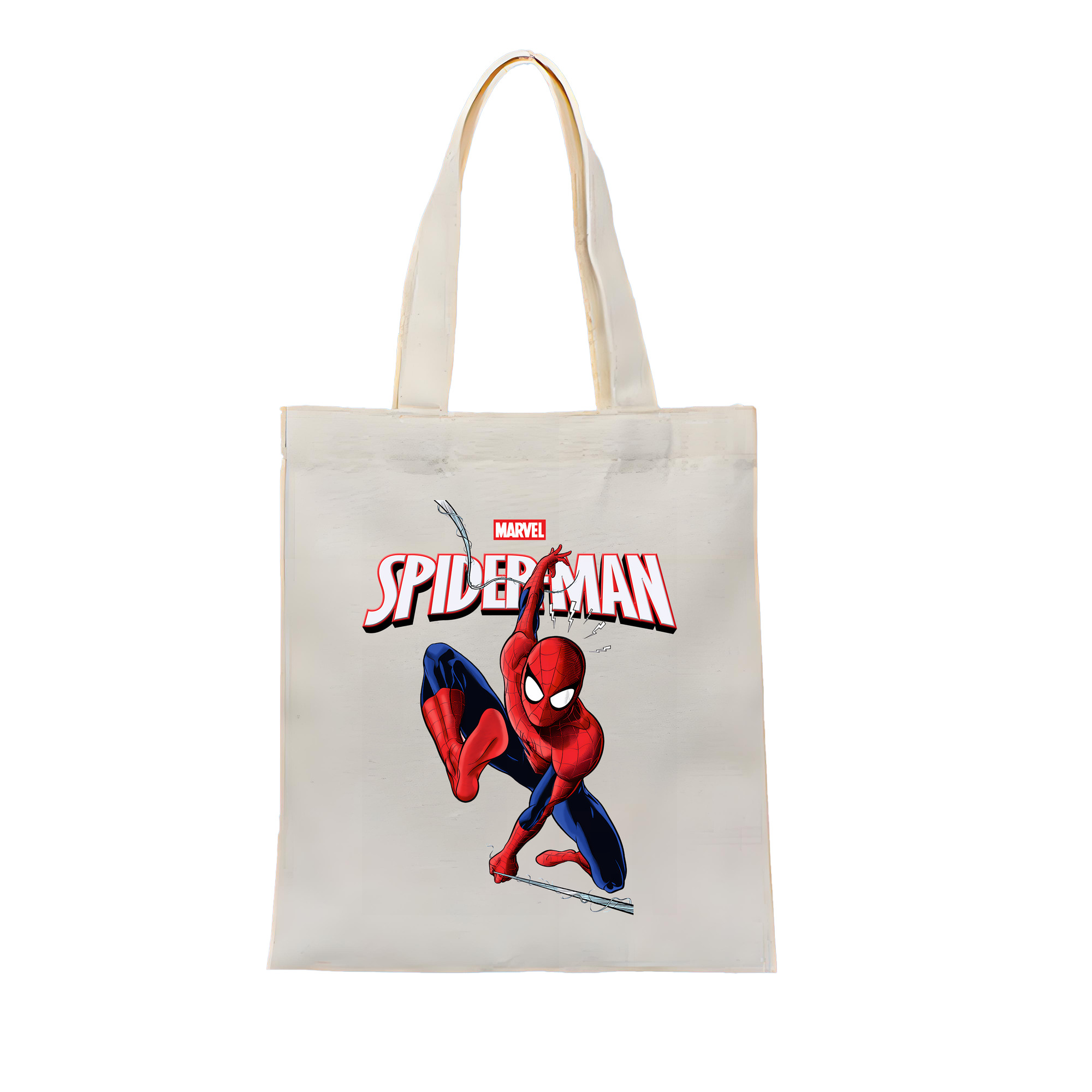 （画像用） Spider Man スパイダーマン 縦型キャンバス生地手提げバッグ　トートバッグ