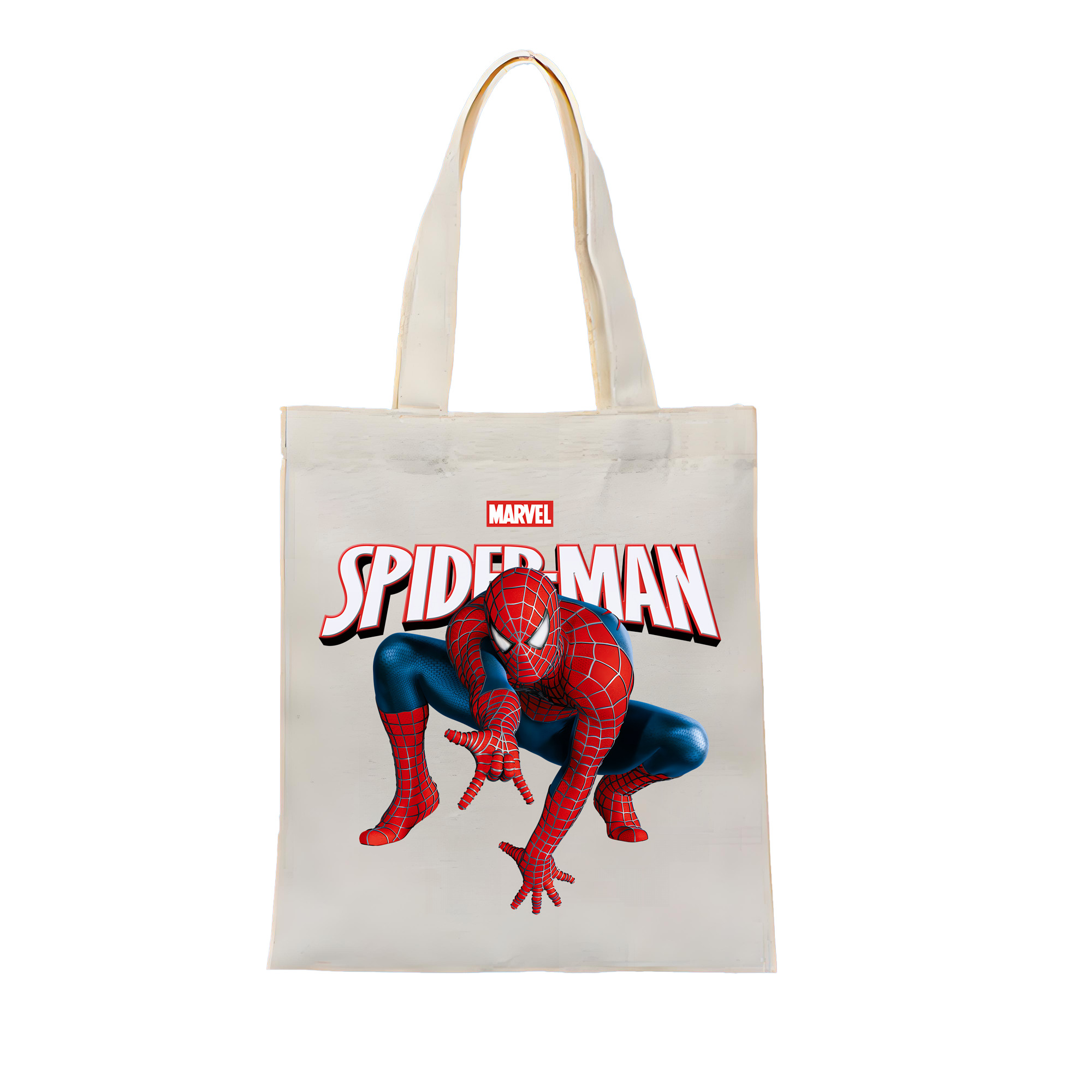 （画像用） Spider Man スパイダーマン 縦型キャンバス生地手提げバッグ　トートバッグ