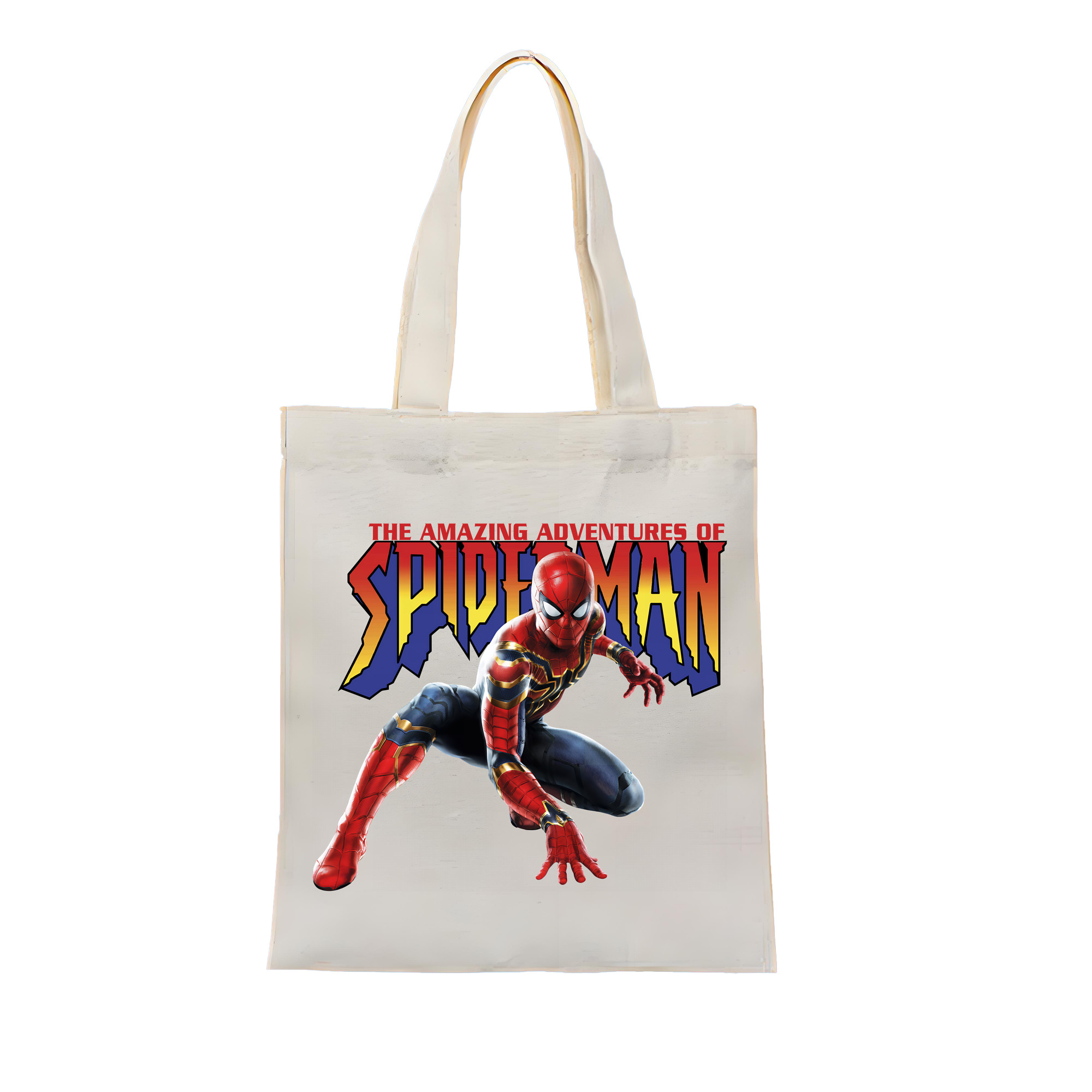 （画像用） Spider Man スパイダーマン 縦型キャンバス生地手提げバッグ　トートバッグ