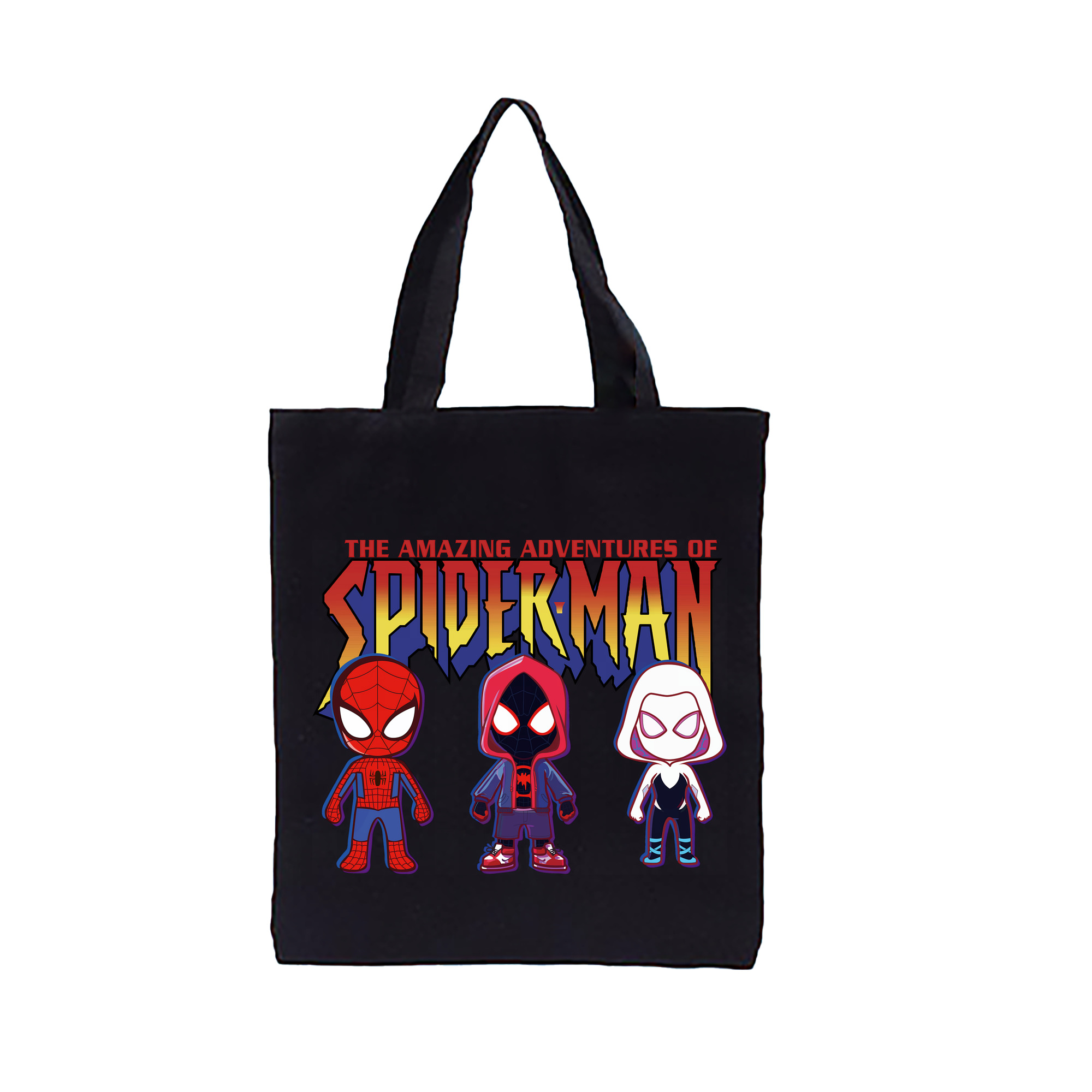 （画像用） Spider Man スパイダーマン 縦型キャンバス生地手提げバッグ　トートバッグ