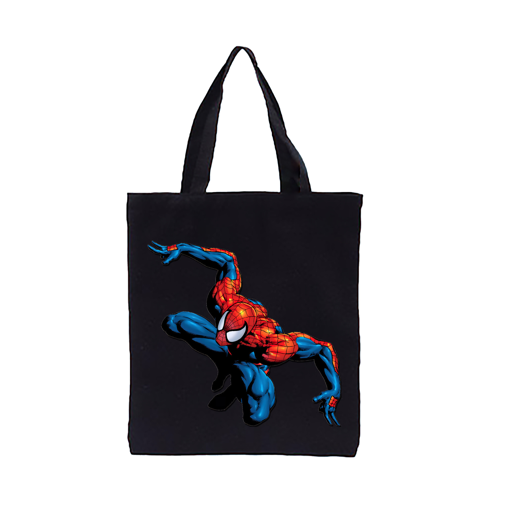 （画像用） Spider Man スパイダーマン 縦型キャンバス生地手提げバッグ　トートバッグ