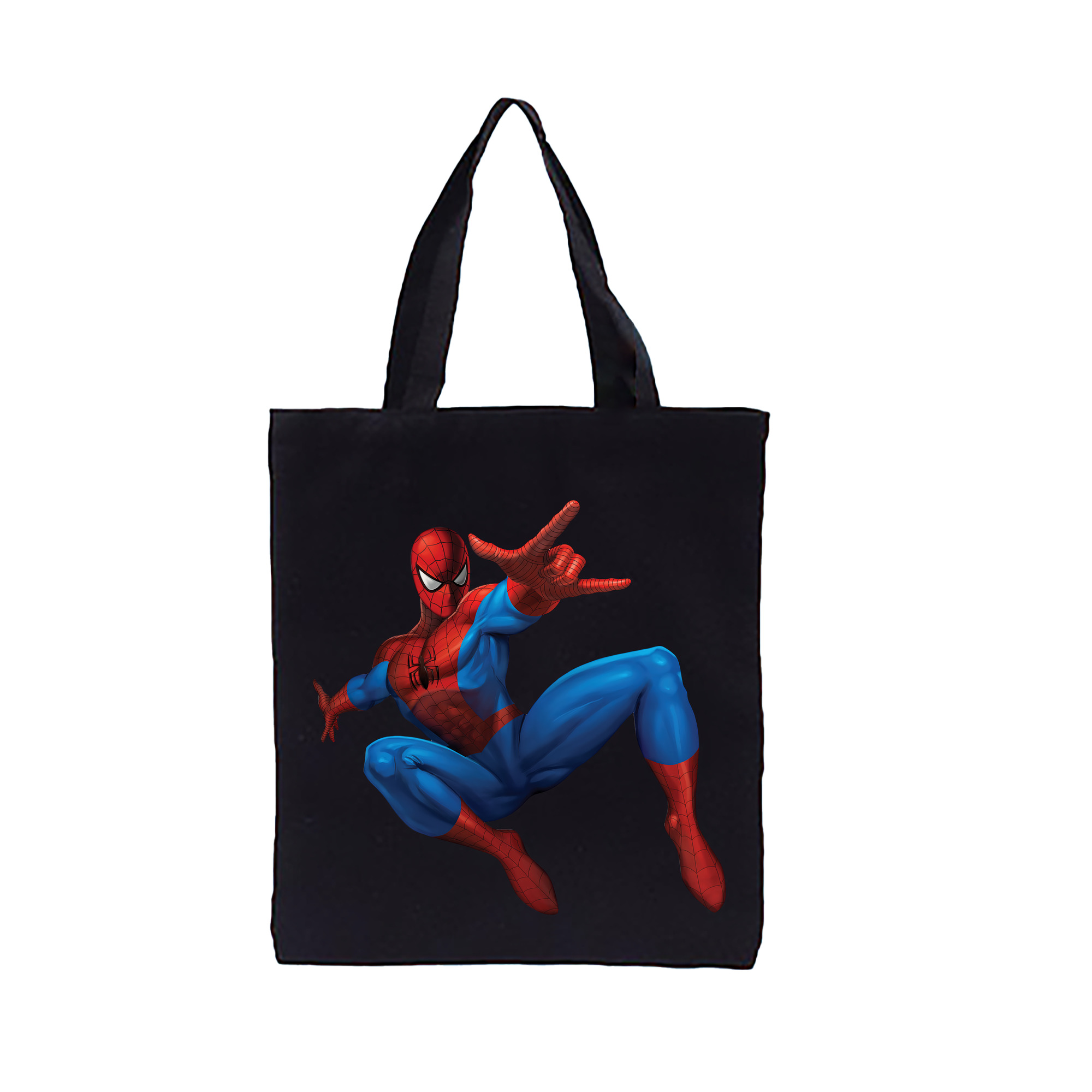 （画像用） Spider Man スパイダーマン 縦型キャンバス生地手提げバッグ　トートバッグ