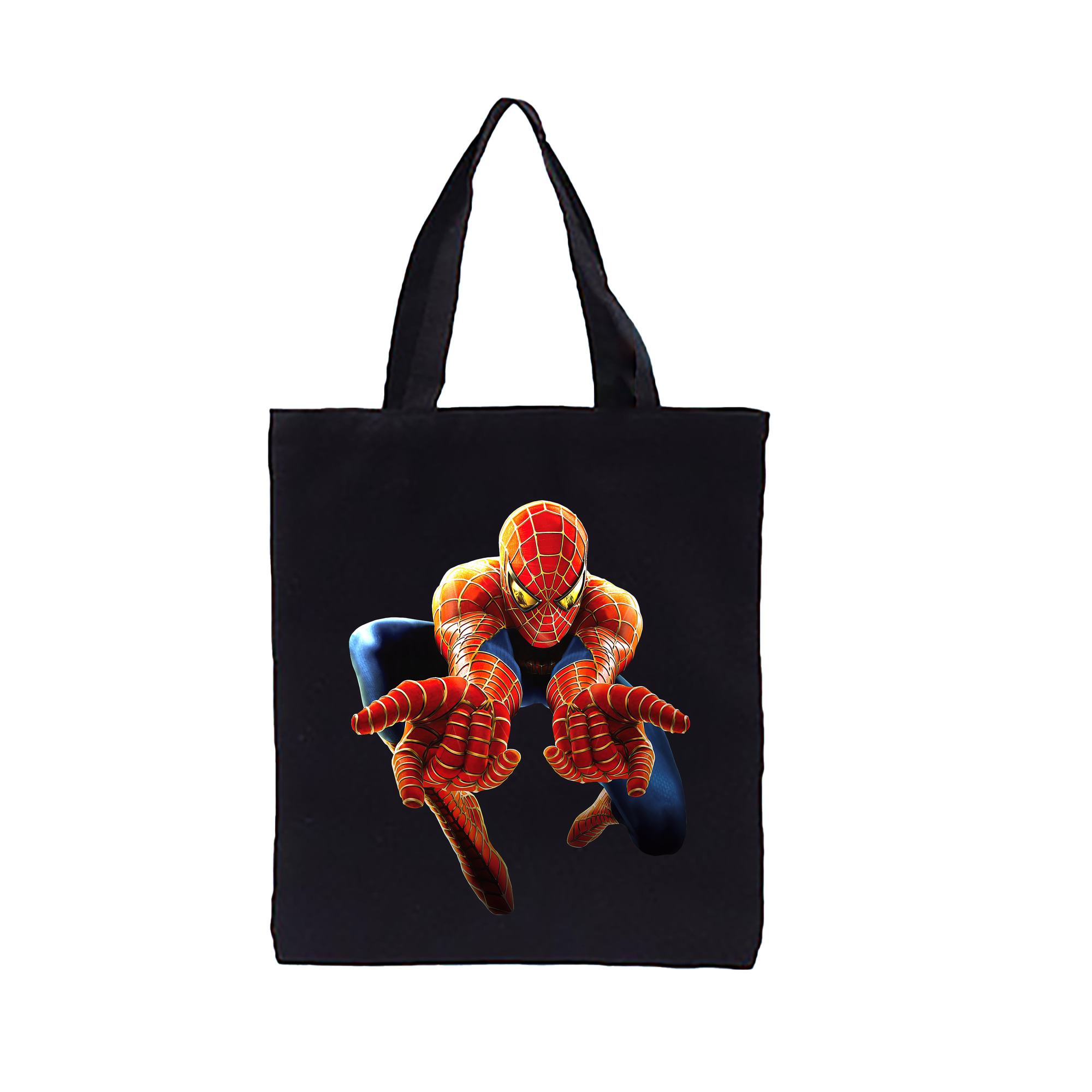 （画像用） Spider Man スパイダーマン 縦型キャンバス生地手提げバッグ　トートバッグ